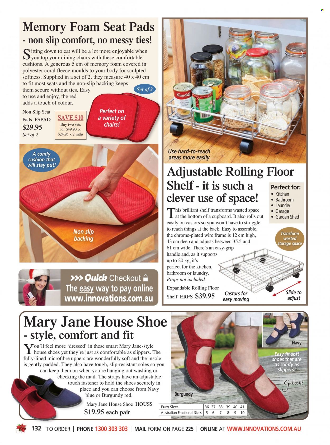 thumbnail - Innovations Catalogue - Sales products - shoes, slippers, chair pad, cushion. Page 132.