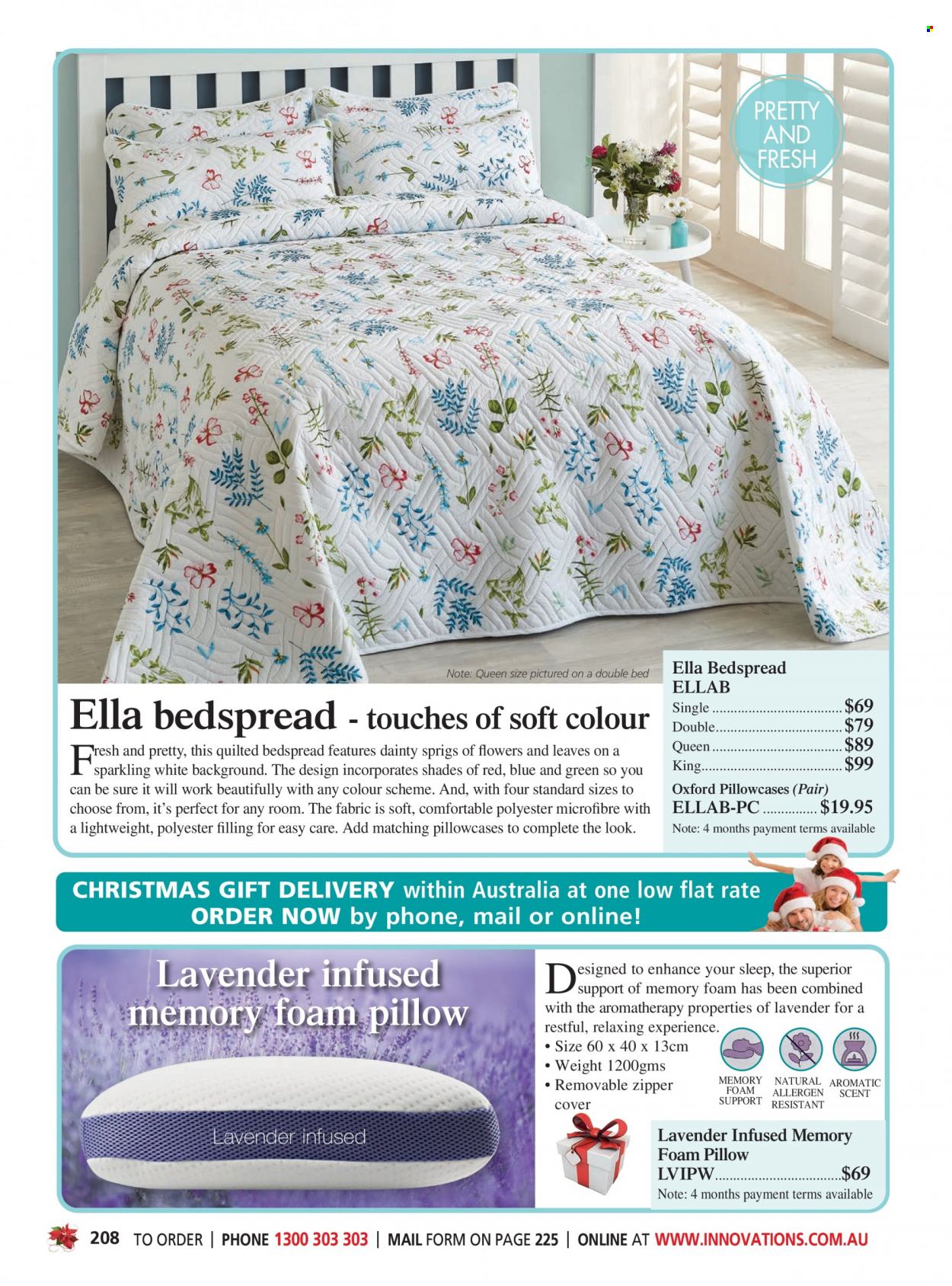 thumbnail - Innovations Catalogue - Sales products - bedspread, pillow, pillowcase, foam pillow. Page 208.