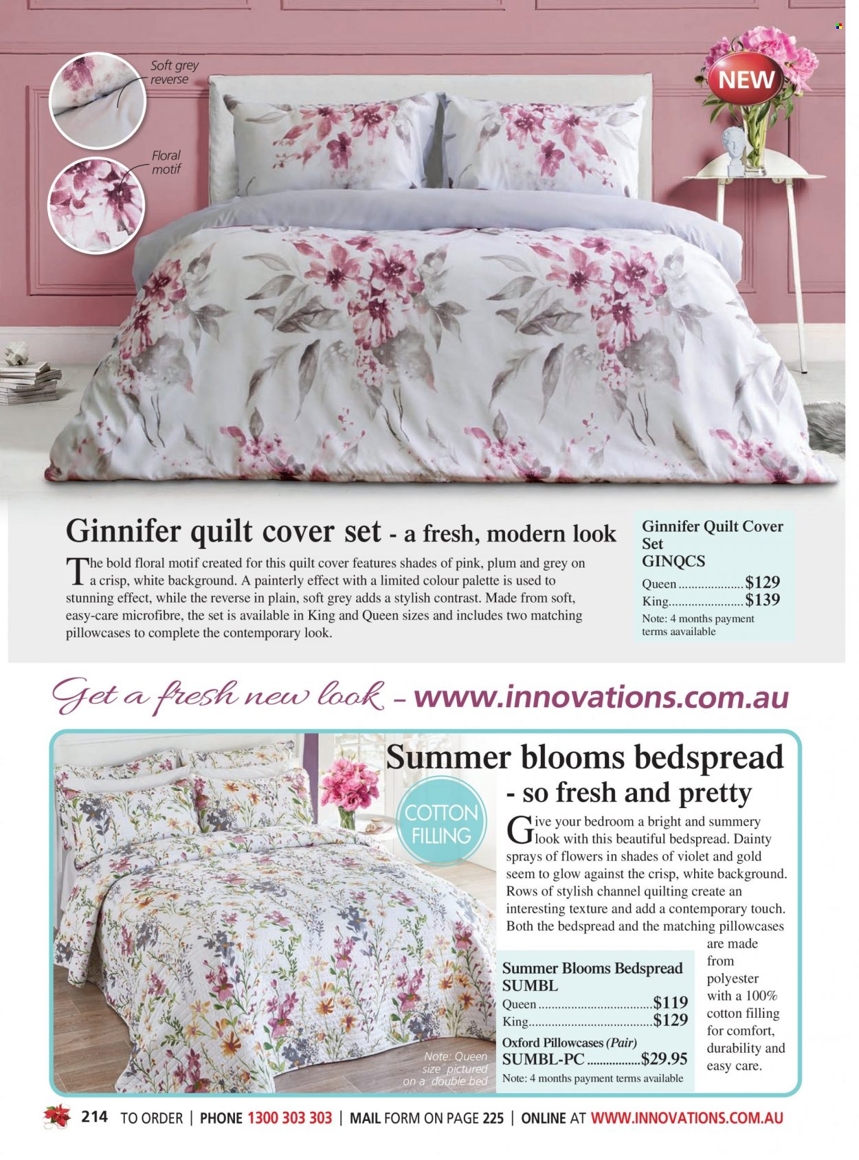 thumbnail - Innovations Catalogue - Sales products - bedspread, pillowcase, quilt, quilt cover set. Page 214.