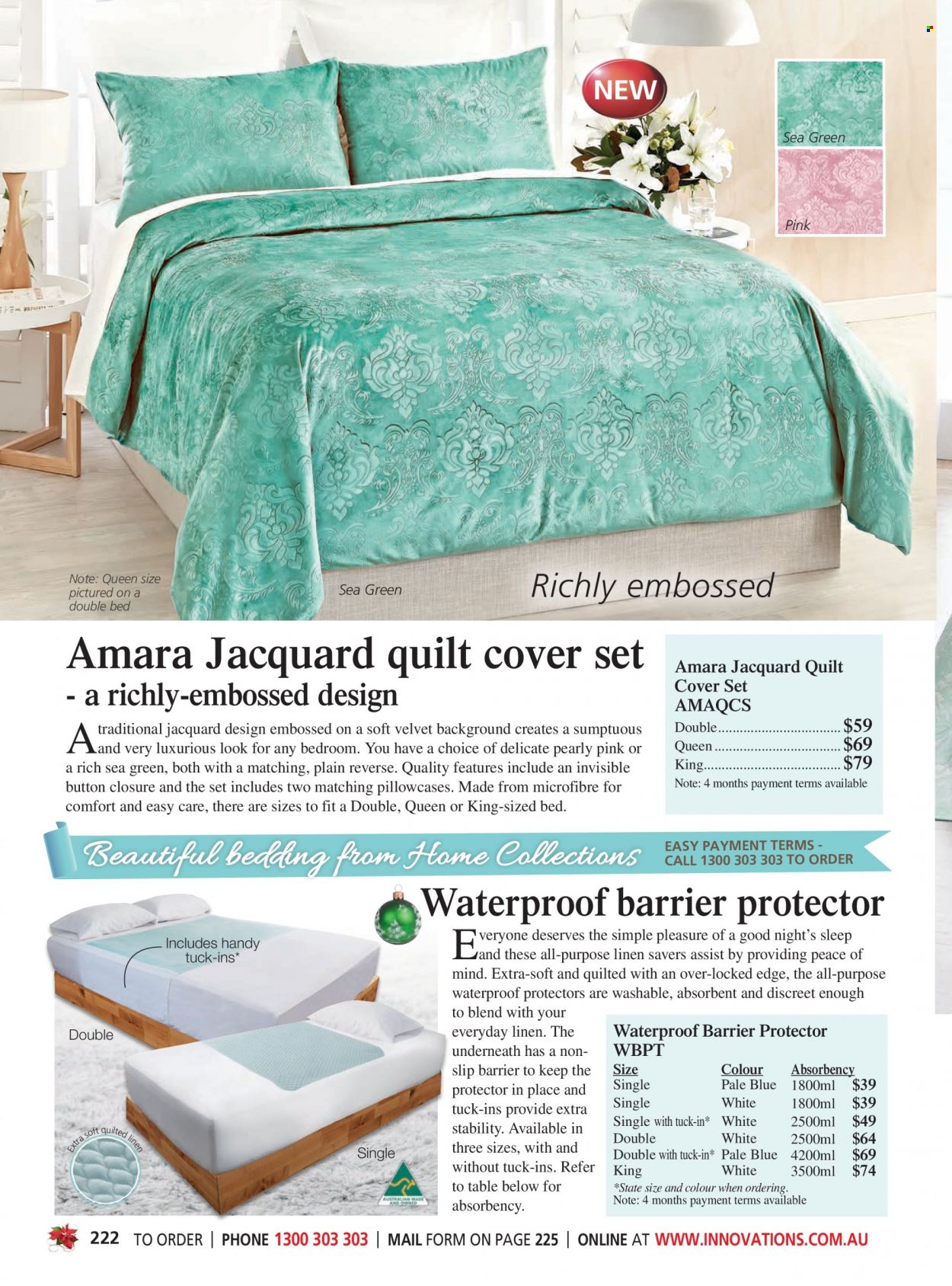 thumbnail - Innovations Catalogue - Sales products - bedding, linens, pillowcase, quilt, quilt cover set. Page 222.