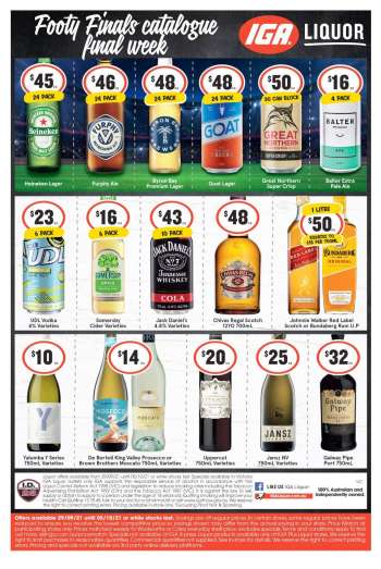 IGA LIQUOR Catalogue - 29 Sep 2021 - 5 Oct 2021.