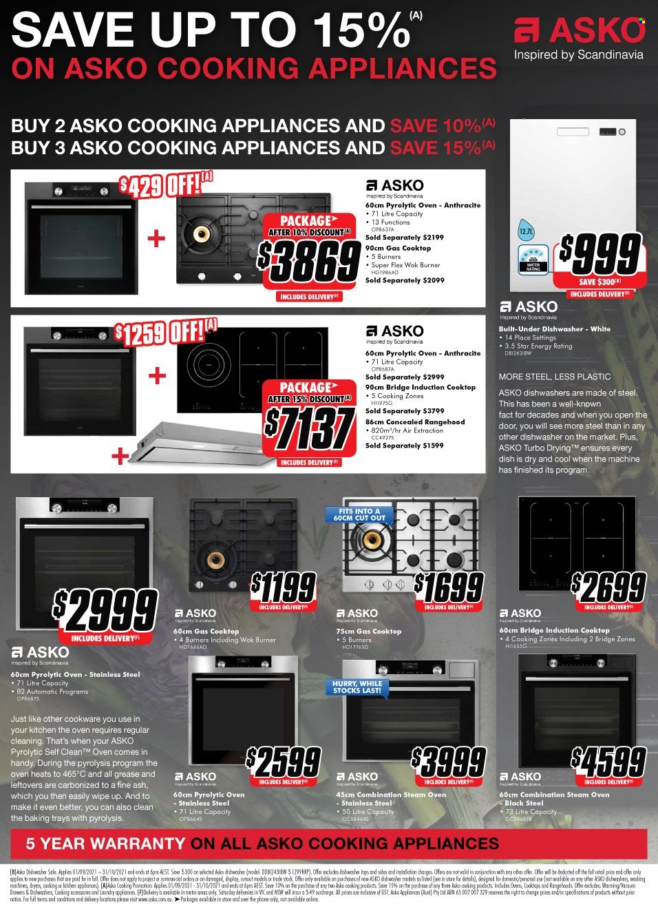 thumbnail - The Good Guys Catalogue - 5 Oct 2021 - 27 Oct 2021 - Sales products - cookware set, lid, wok, phone, dishwasher, cooktop, induction cooktop. Page 9.