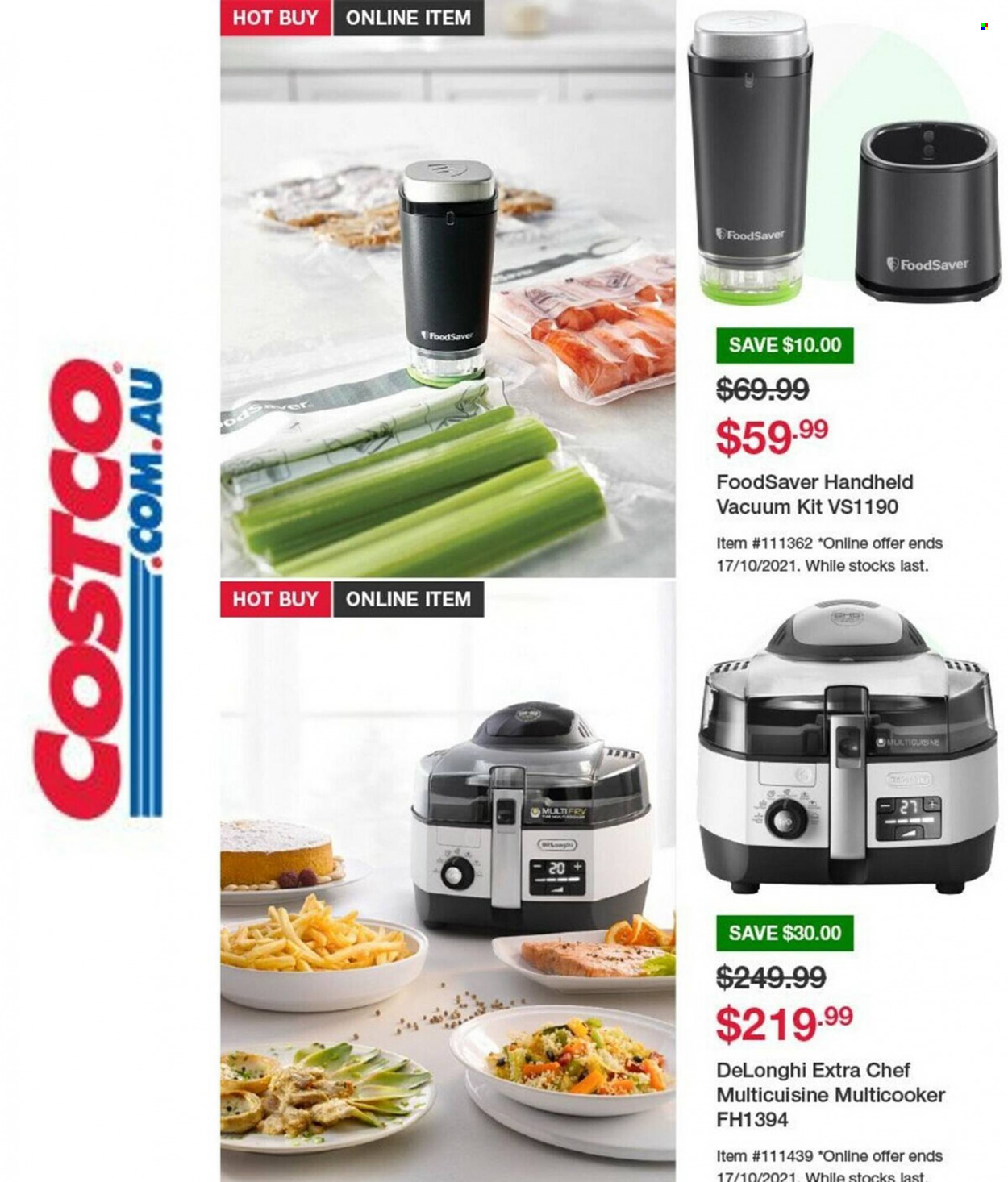 thumbnail - Costco Catalogue - Sales products - Extra Chef, De'Longhi, handheld vacuum cleaner. Page 3.
