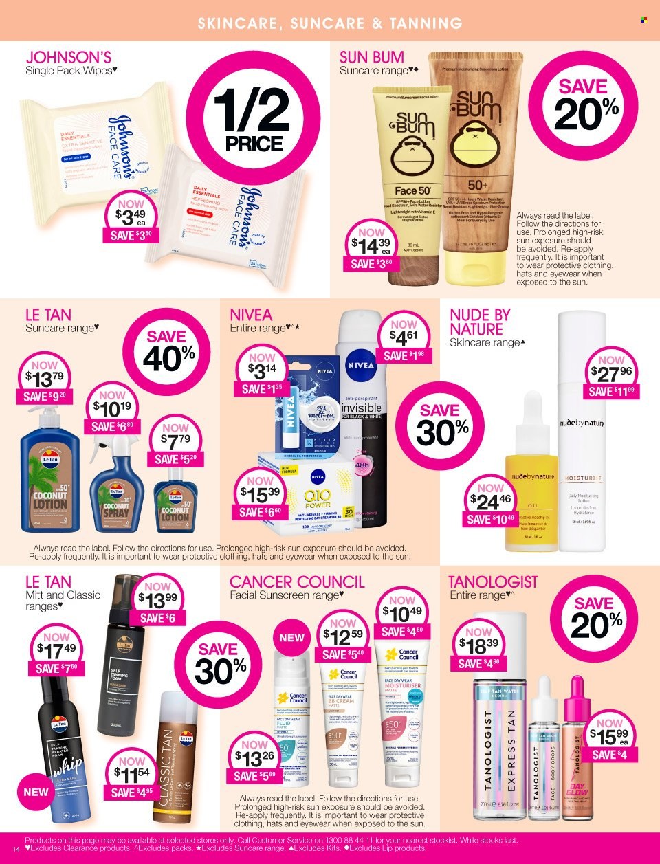 thumbnail - Priceline Pharmacy Catalogue - 7 Oct 2021 - 18 Oct 2021 - Sales products - wipes, Johnson's, Nivea, body lotion. Page 14.