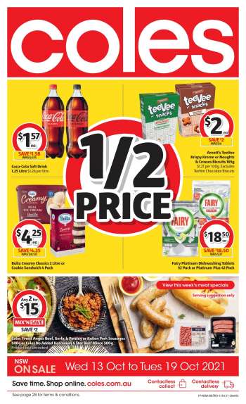 Coles Catalogue - 13 Oct 2020 - 19 Oct 2021.