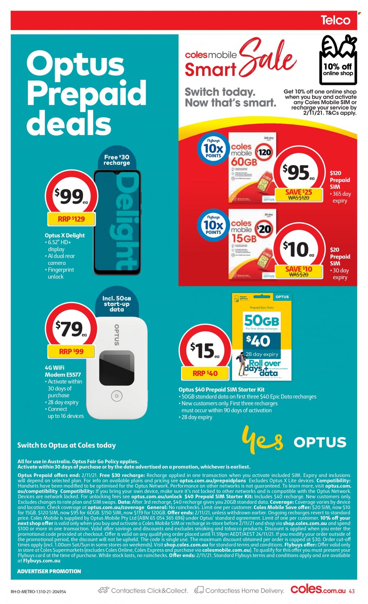 Coles catalogue - 13 Oct 2020 - 19 Oct 2021. Page 43