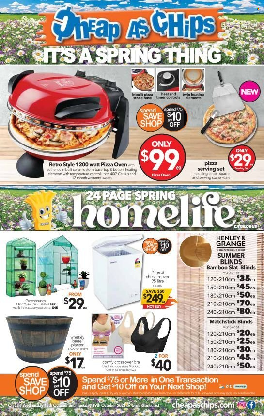 thumbnail - Cheap as Chips Catalogue - 13 Oct 2021 - 19 Oct 2021 - Sales products - serving set, cutter, Prinetti, spade. Page 1.