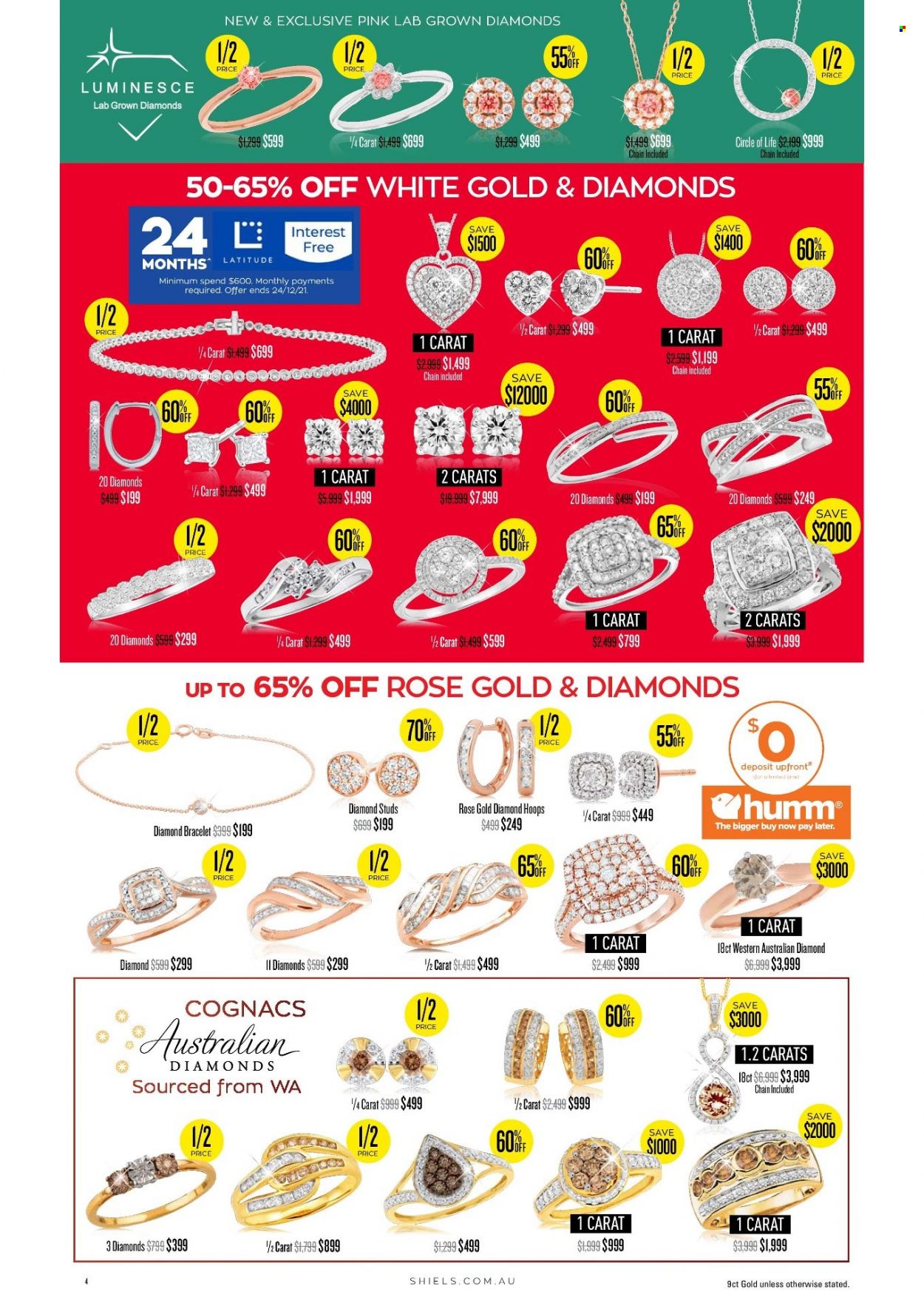 thumbnail - Shiels Catalogue - 18 Oct 2021 - 24 Dec 2021 - Sales products - bracelet, studs. Page 4.