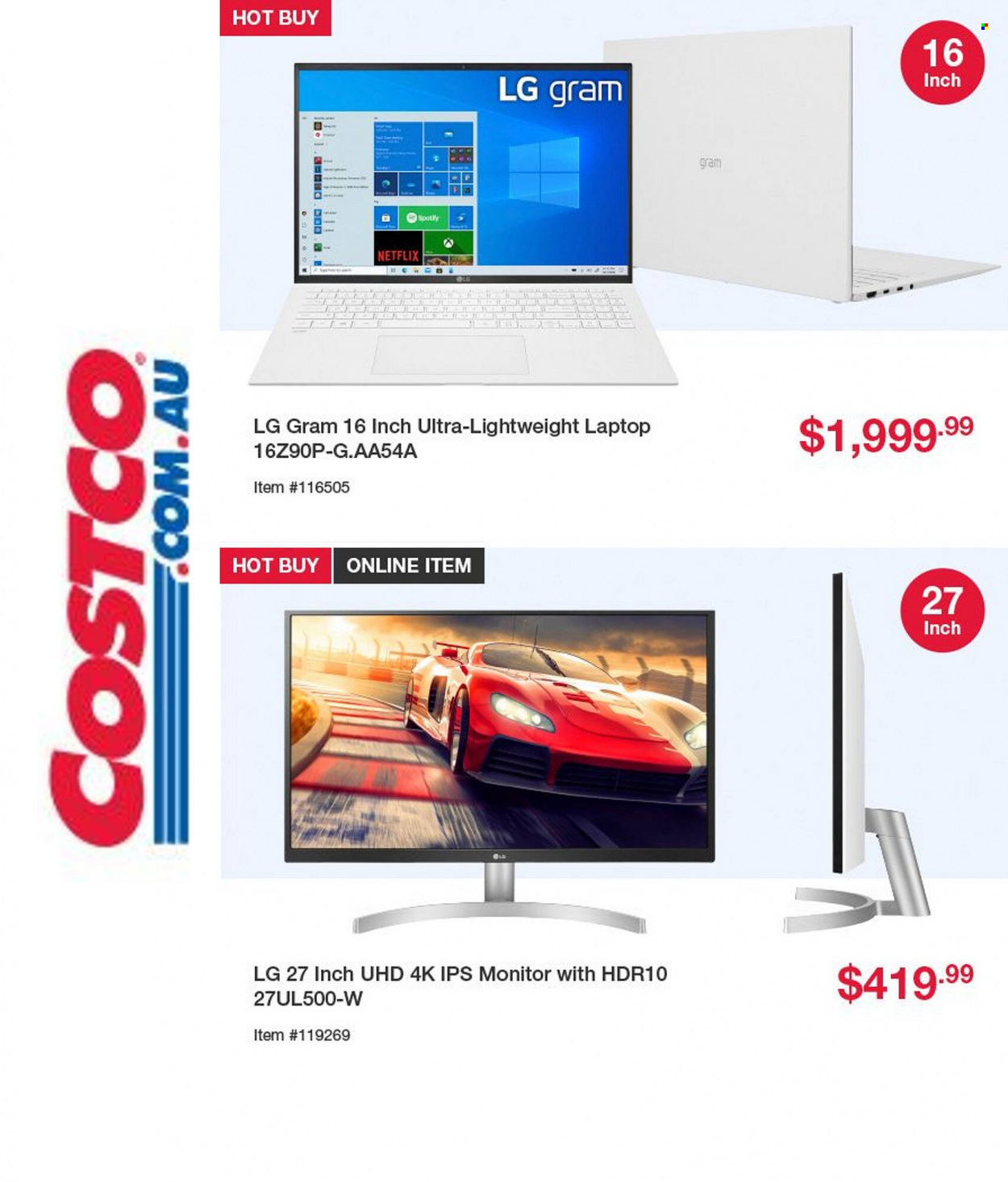 thumbnail - Costco Catalogue - Sales products - LG, laptop, monitor. Page 2.
