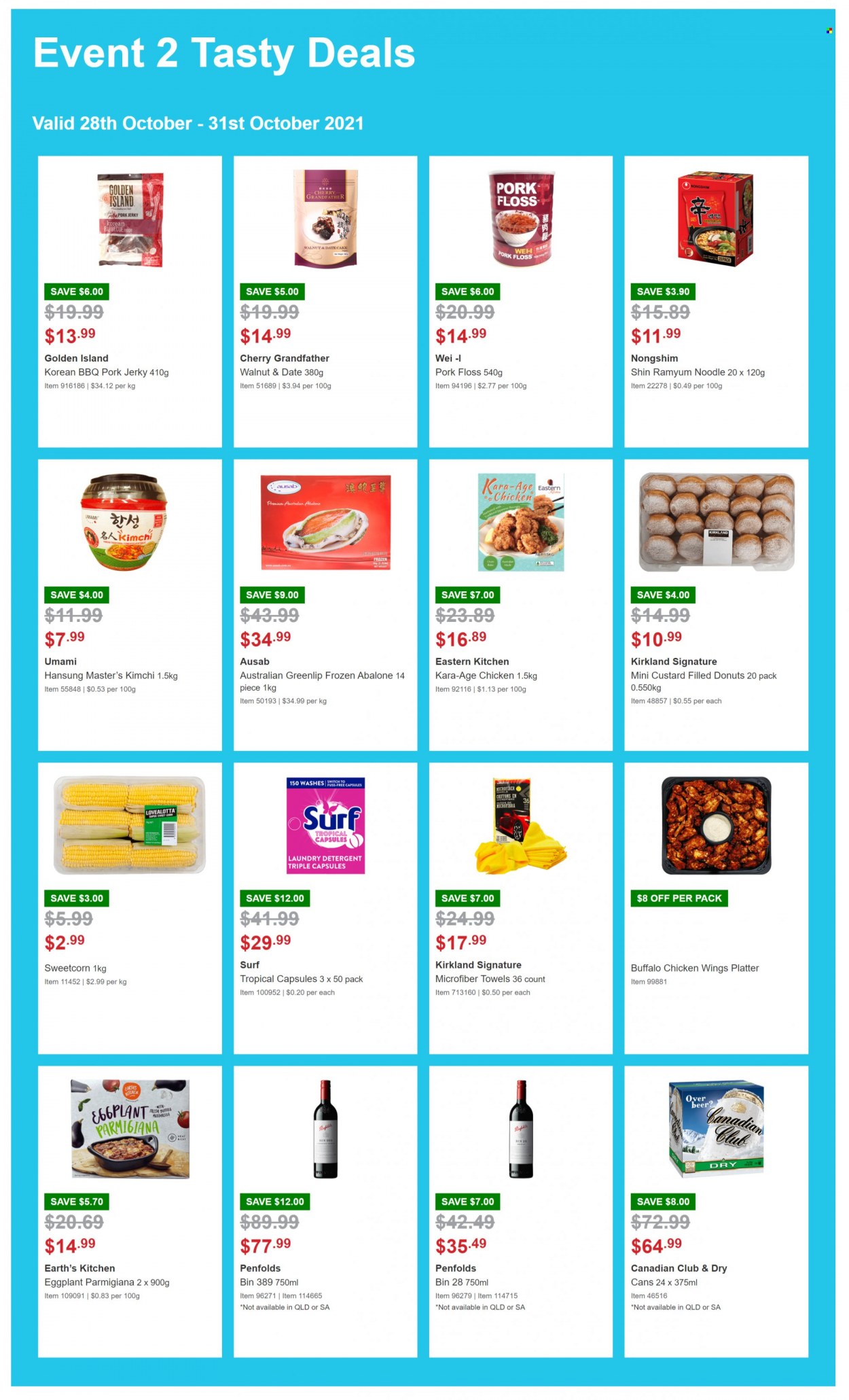 thumbnail - Costco Catalogue - Sales products - donut, cake, eggplant, switch, beer, detergent, laundry detergent, Surf, bin, microfiber towel, towel. Page 2.