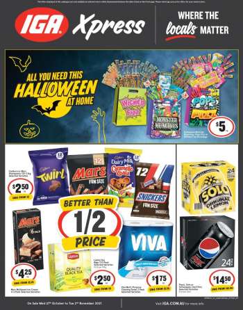 IGA Xpress Catalogue - 27 Oct 2021 - 2 Nov 2021.