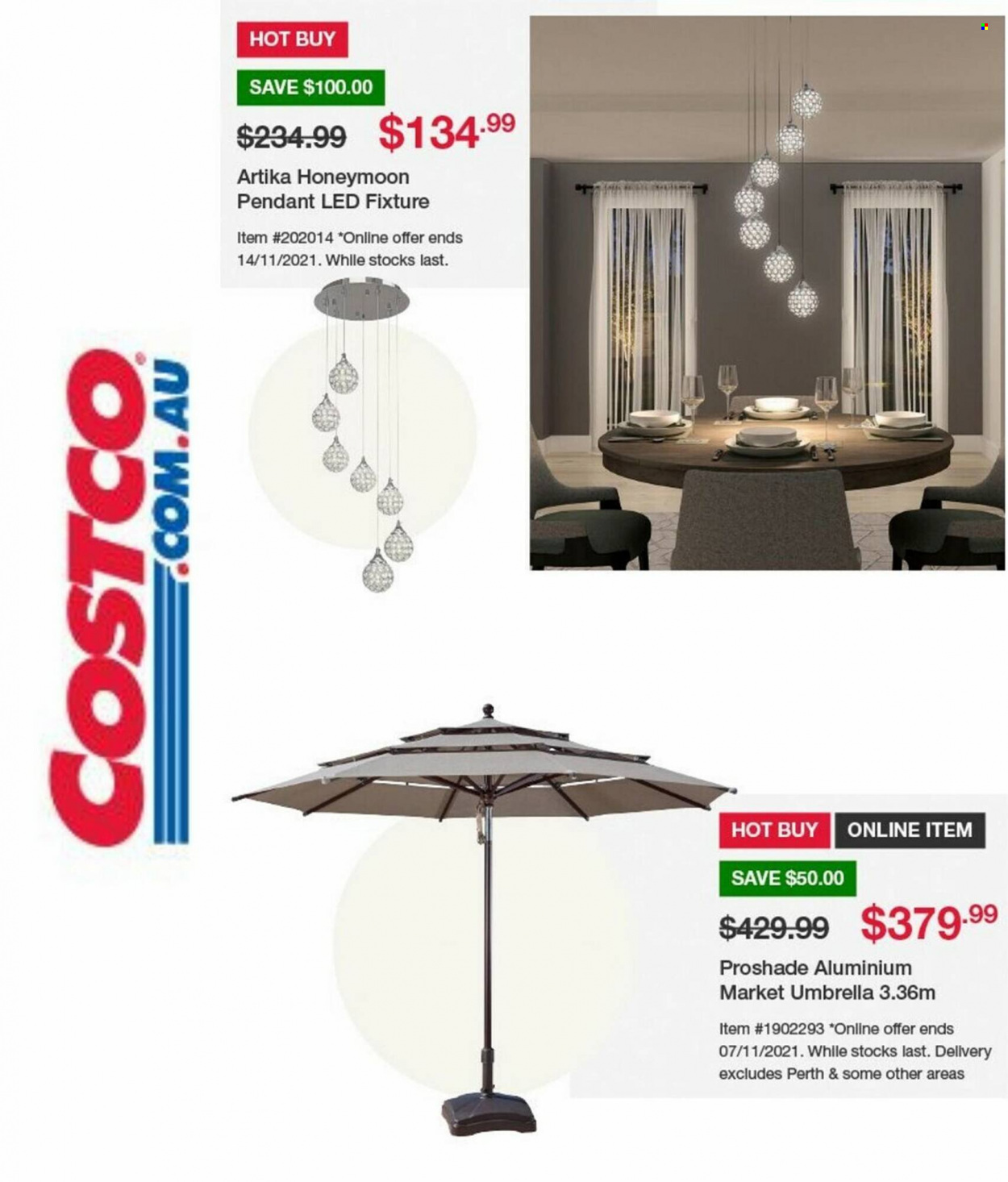 thumbnail - Costco Catalogue - Sales products - pendant, umbrella. Page 2.