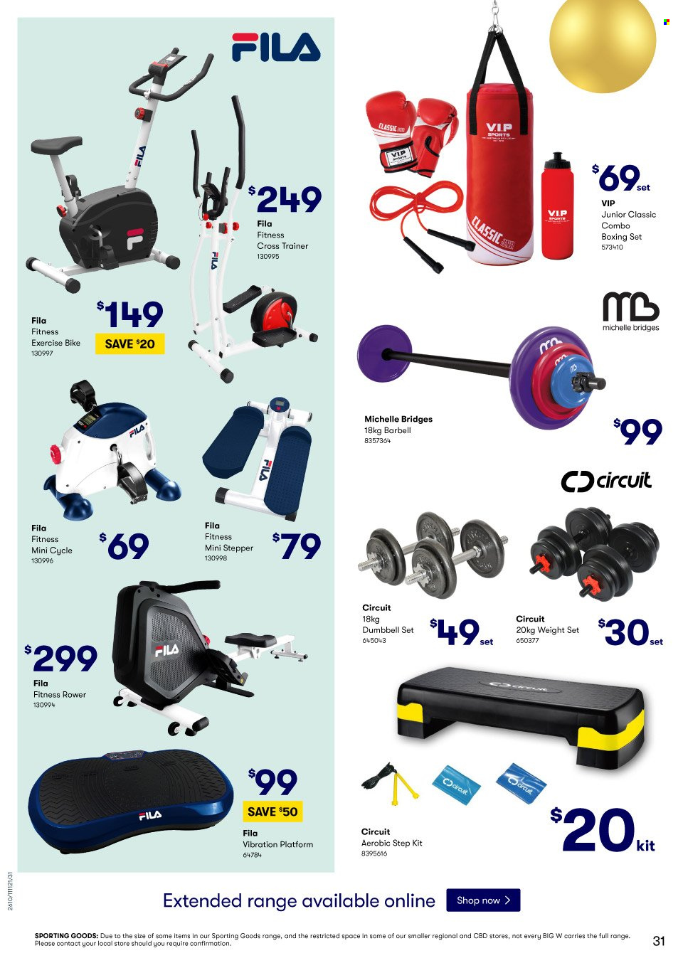 thumbnail - BIG W Catalogue - Sales products - Fila, dumbbell. Page 31.