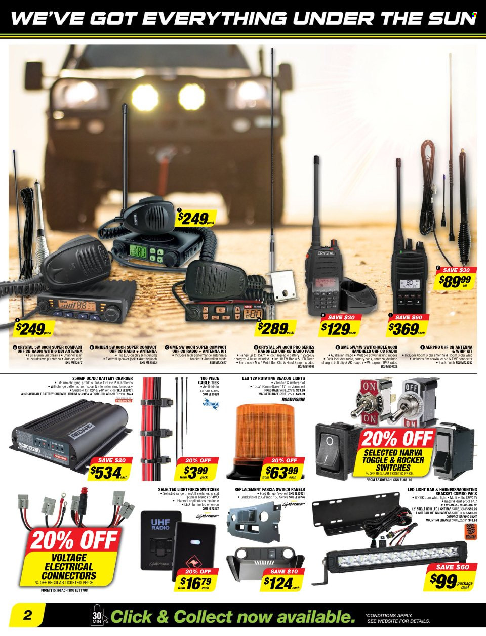 thumbnail - Autobarn Catalogue - 15 Nov 2021 - 5 Dec 2021 - Sales products - radio, strap, battery charger. Page 2.