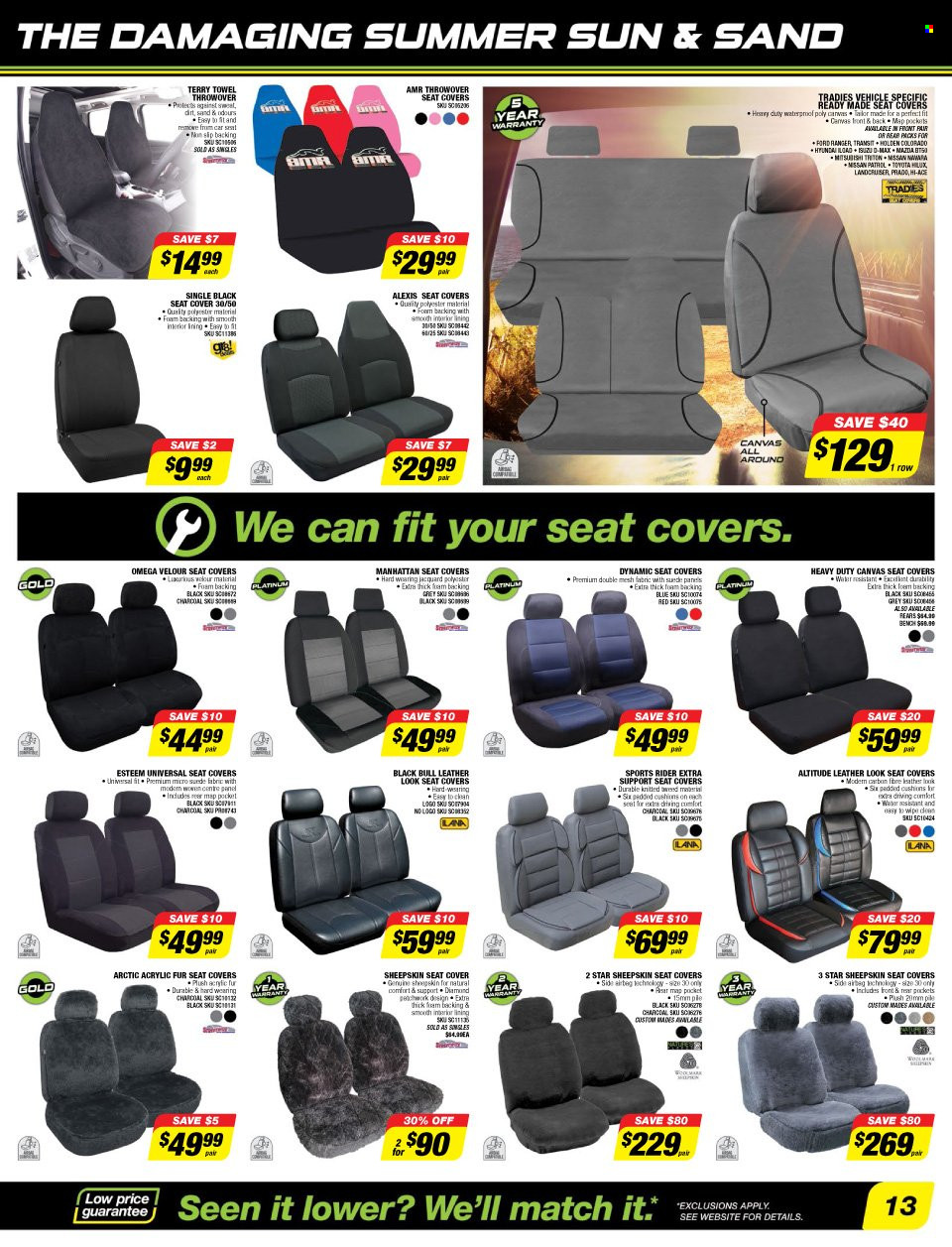 thumbnail - Autobarn Catalogue - 15 Nov 2021 - 5 Dec 2021 - Sales products - vehicle, car seat cover. Page 13.