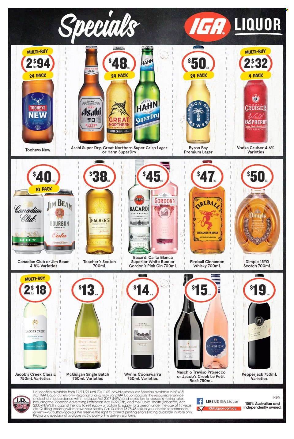 IGA LIQUOR catalogue - 17 Nov 2021 - 23 Nov 2021. Page 1