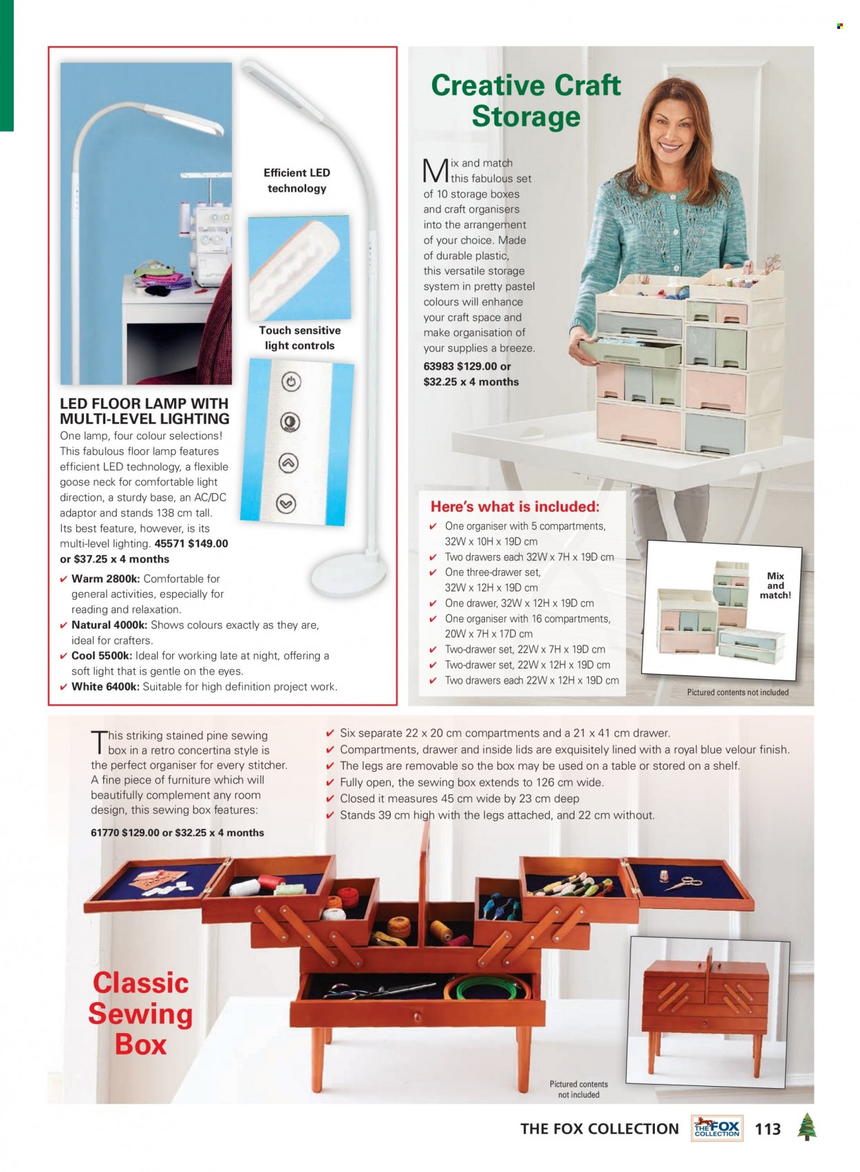 thumbnail - Innovations Catalogue - Sales products - storage box, lamp, lighting, floor lamp. Page 113.