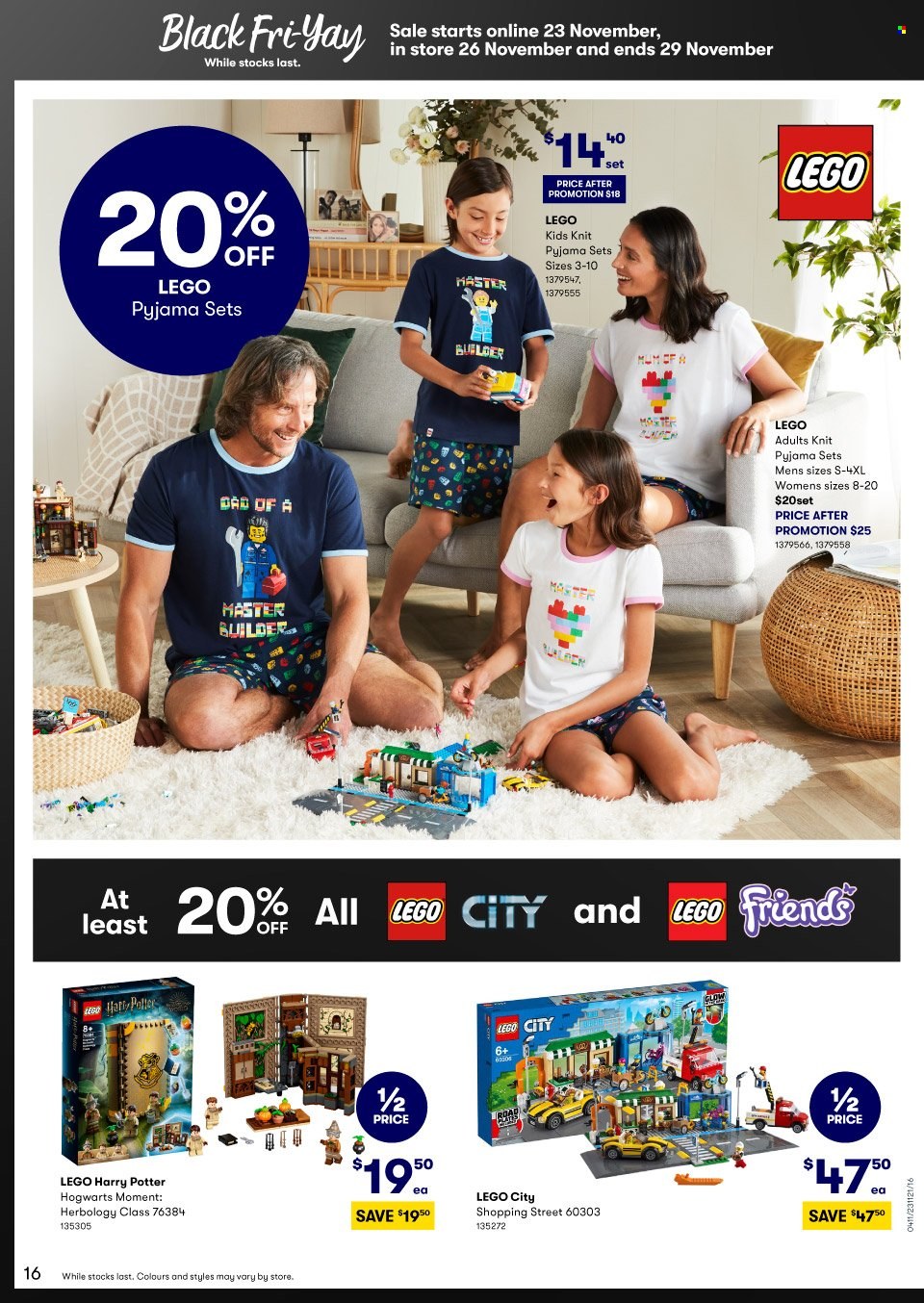 thumbnail - BIG W Catalogue - 23 Nov 2021 - 29 Nov 2021 - Sales products - Harry Potter, Hogwarts, LEGO, LEGO City, LEGO Harry Potter. Page 16.