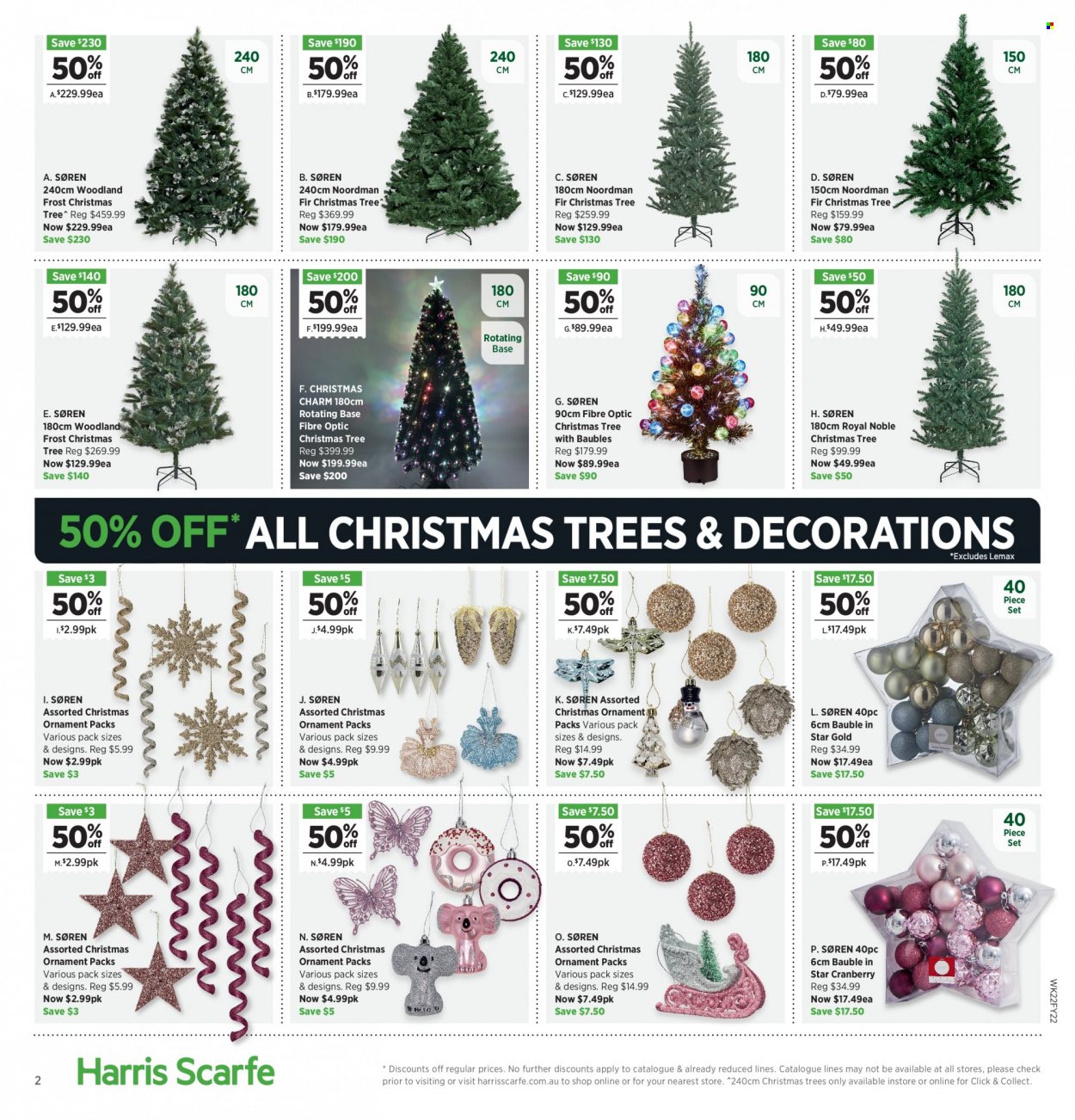 thumbnail - Harris Scarfe Catalogue - Sales products - bauble, christmas tree, christmas ornament, Lemax. Page 4.