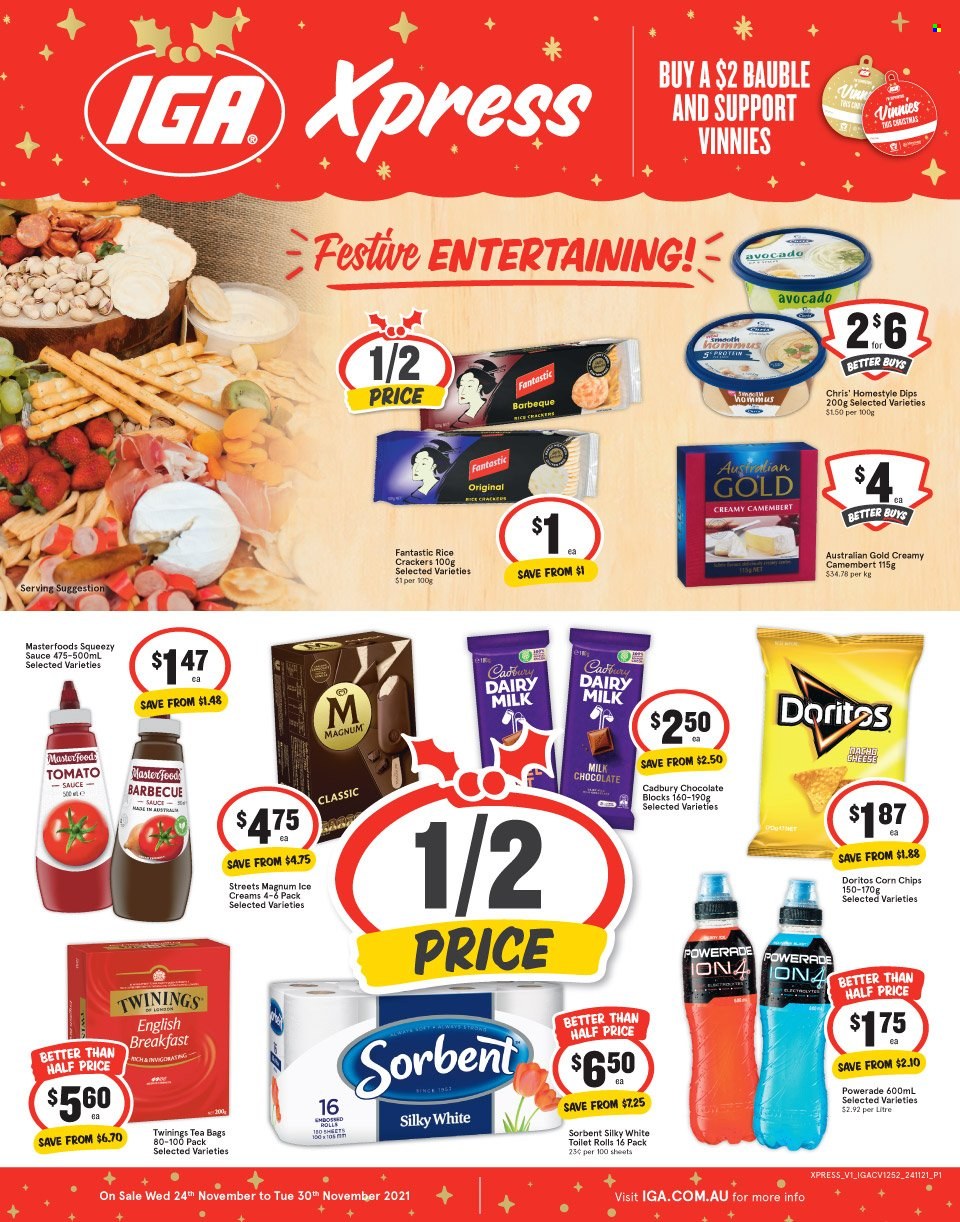 IGA Xpress catalogue - 24 Nov 2021 - 30 Nov 2021. Page 1