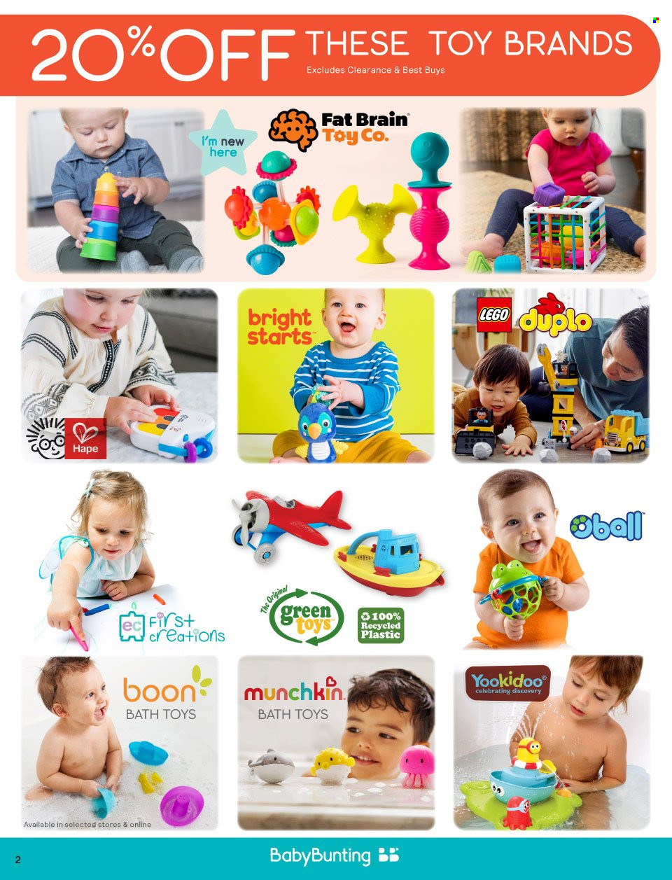 thumbnail - Baby Bunting Catalogue - 12 Nov 2021 - 5 Dec 2021 - Sales products - LEGO, toys, Hape, Oball. Page 2.