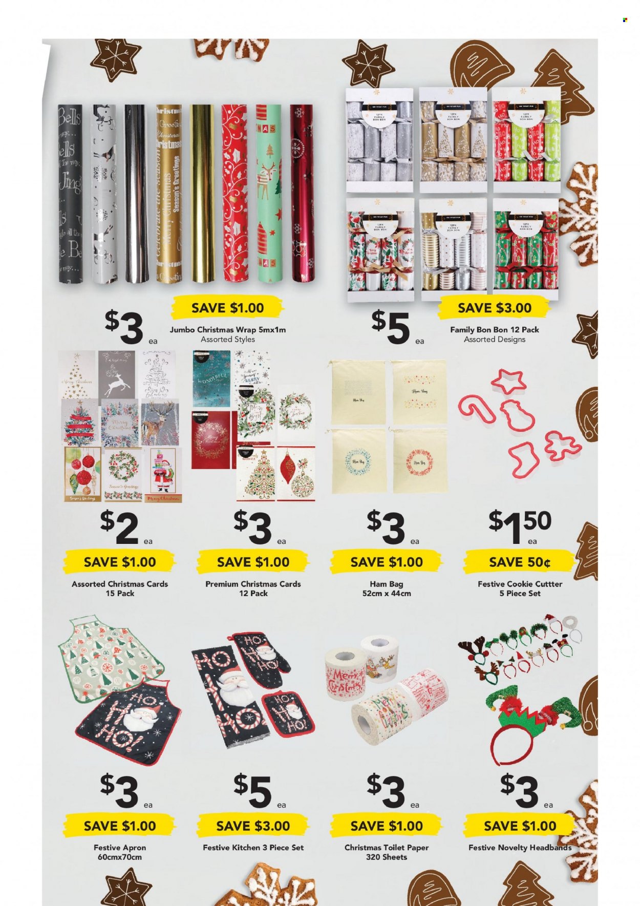 thumbnail - Drakes Catalogue - 24 Nov 2021 - 30 Nov 2021 - Sales products - ham, toilet paper, bag, christmas wrap. Page 3.