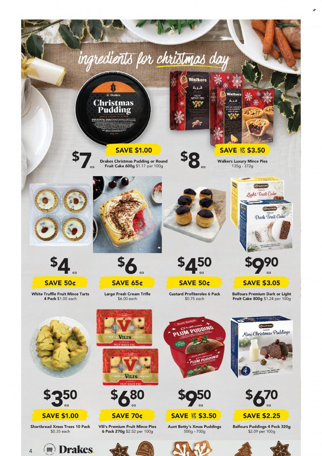 thumbnail - Drakes Catalogue - 24 Nov 2021 - 30 Nov 2021 - Sales products - cake, Ace, oranges, custard, pudding, truffles. Page 4.