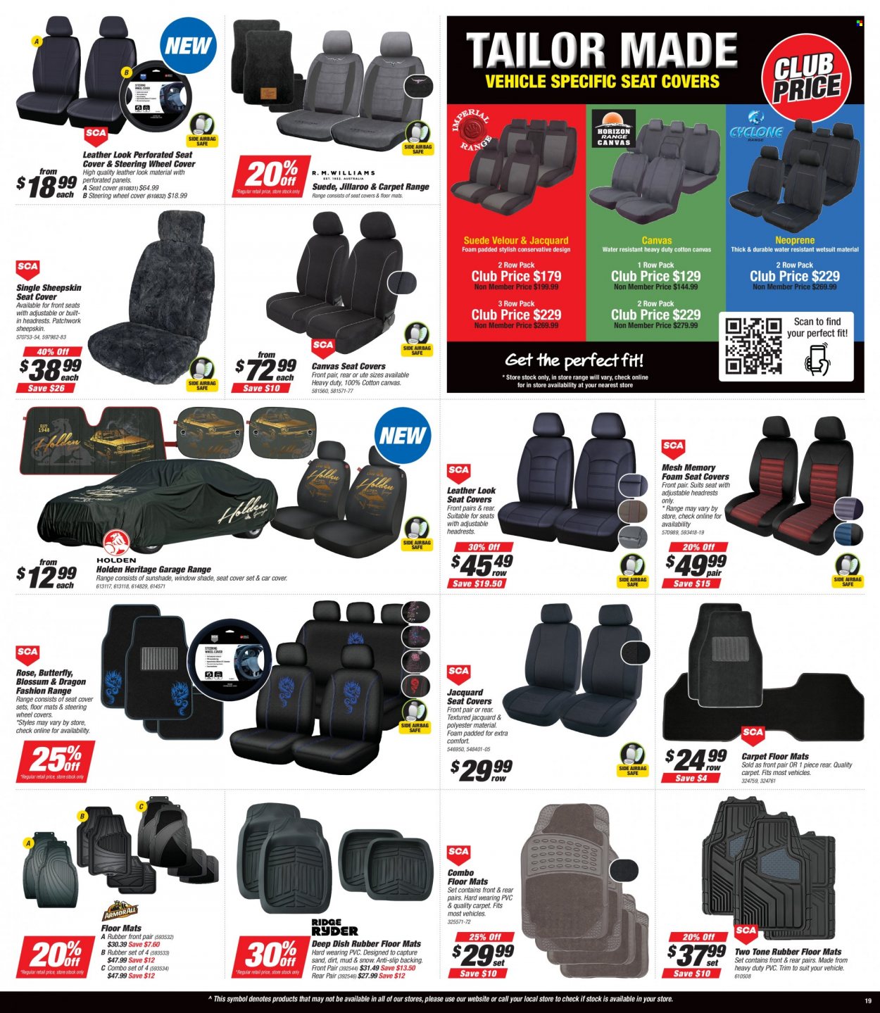 thumbnail - Supercheap Auto Catalogue - 25 Nov 2021 - 5 Dec 2021 - Sales products - carpet, car cover, car seat cover, wheel covers. Page 19.