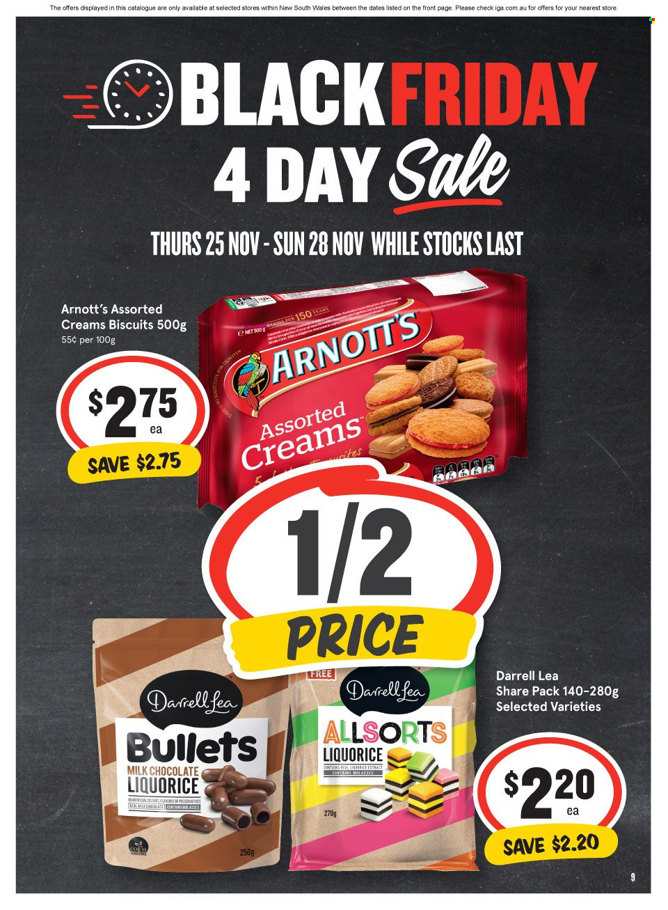 thumbnail - IGA Catalogue - 25 Nov 2021 - 28 Nov 2021 - Sales products - milk chocolate, chocolate, biscuit, molasses. Page 3.