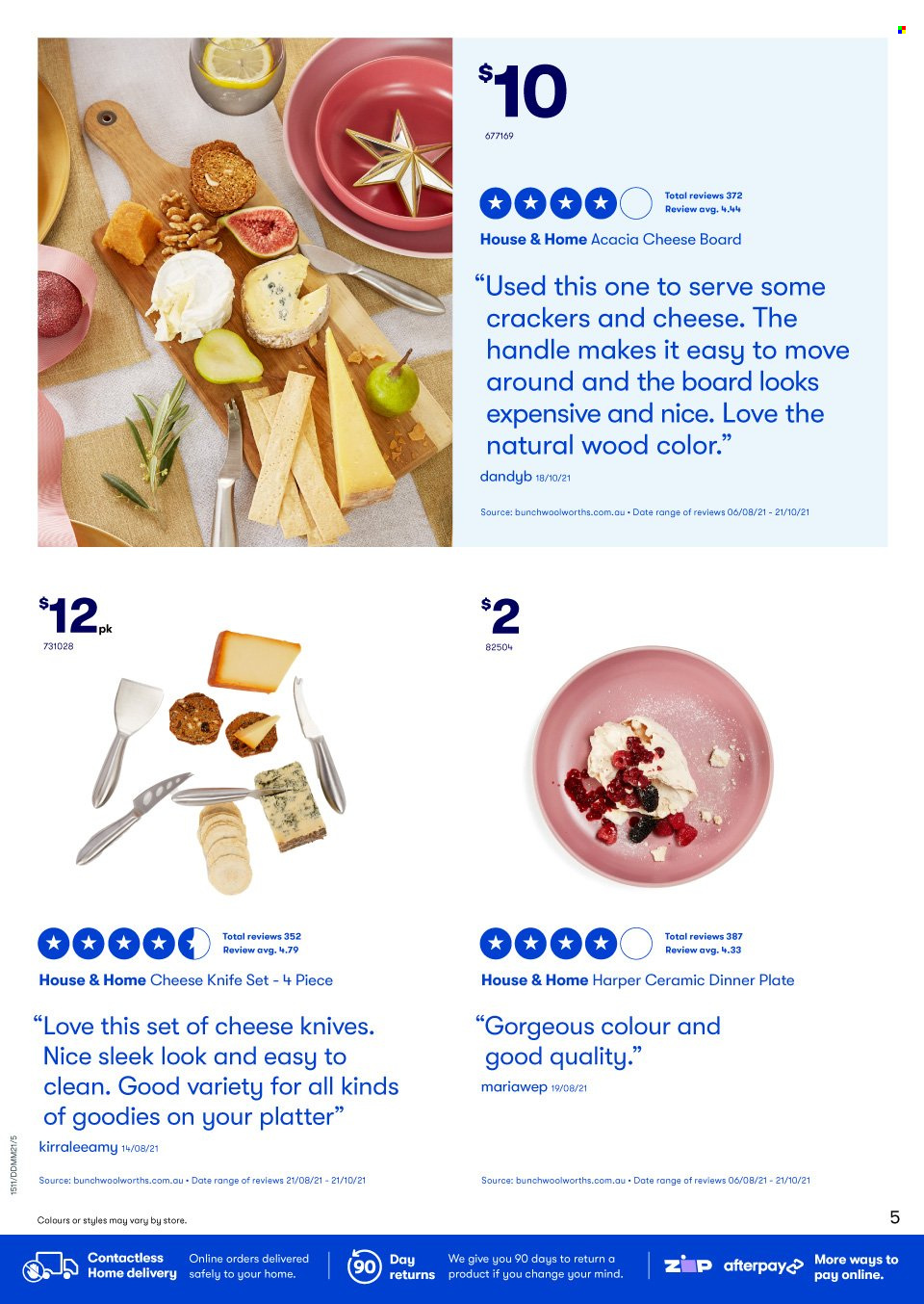 thumbnail - BIG W Catalogue - Sales products - crackers, knife, plate, dinner plate, AVG. Page 5.
