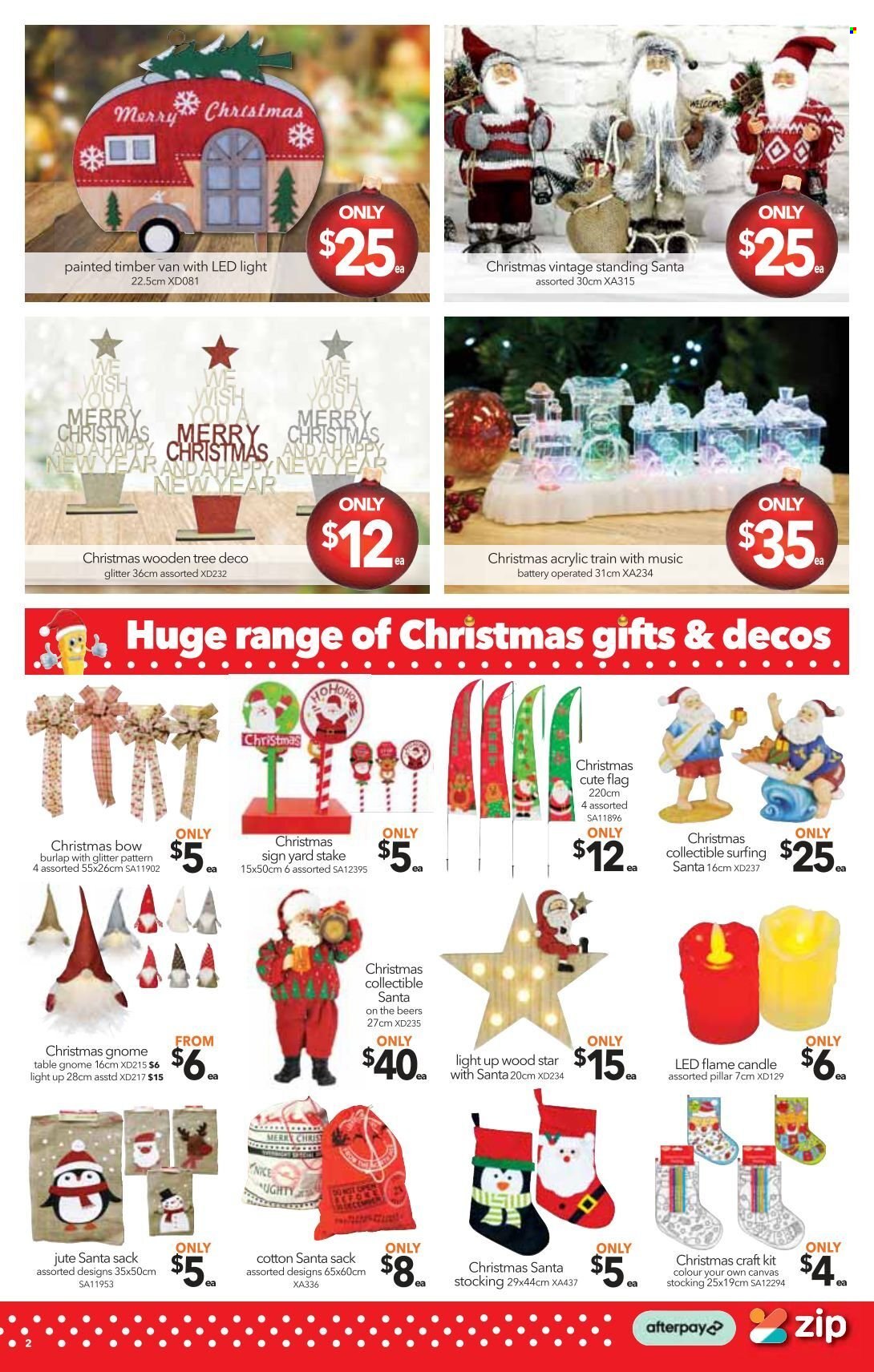 thumbnail - Cheap as Chips Catalogue - 1 Dec 2021 - 7 Dec 2021 - Sales products - table, Santa, Yard, glitter, canvas, craft supplies, candle, train. Page 2.
