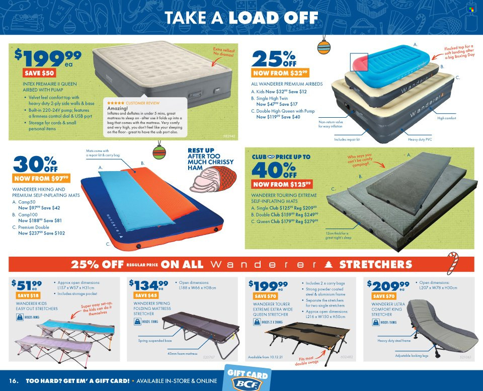 thumbnail - BCF Catalogue - 1 Dec 2021 - 24 Dec 2021 - Sales products - airbed, mattress, bag, Intex. Page 18.