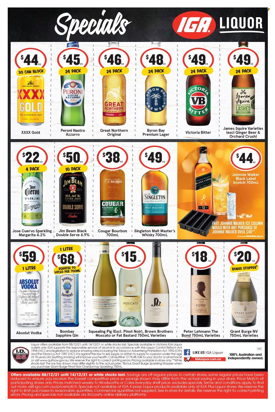 IGA LIQUOR catalogue - 8 Dec 2021 - 14 Dec 2021. Page 1