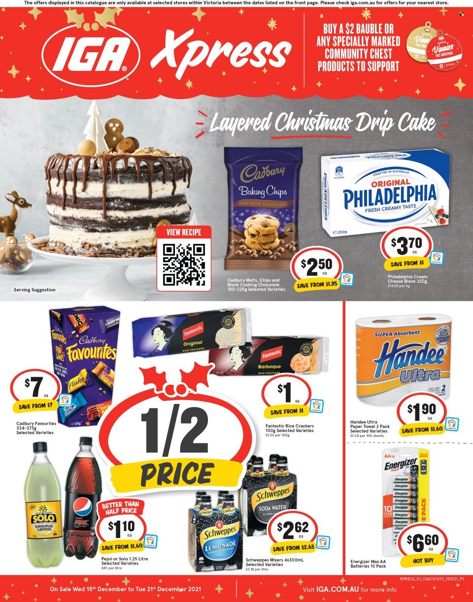 IGA Xpress catalogue - 15 Dec 2021 - 21 Dec 2021. Page 1