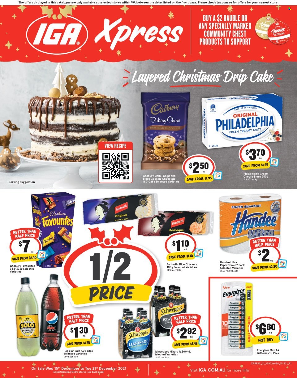 IGA Xpress catalogue - 15 Dec 2021 - 21 Dec 2021. Page 1