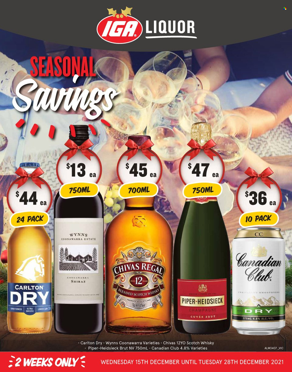 IGA LIQUOR catalogue - 15 Dec 2021 - 28 Dec 2021. Page 1
