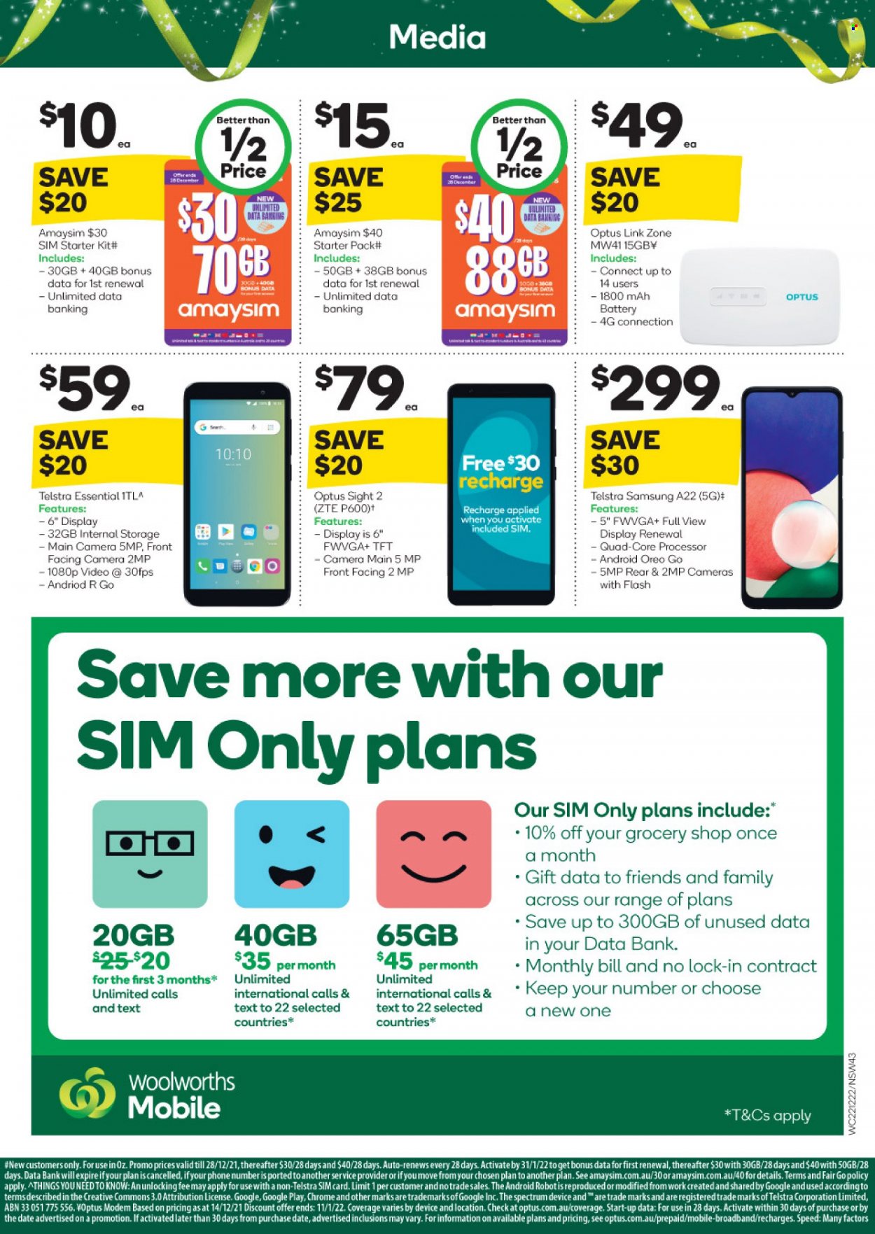 Woolworths catalogue - 22 Dec 2021 - 28 Dec 2021. Page 43