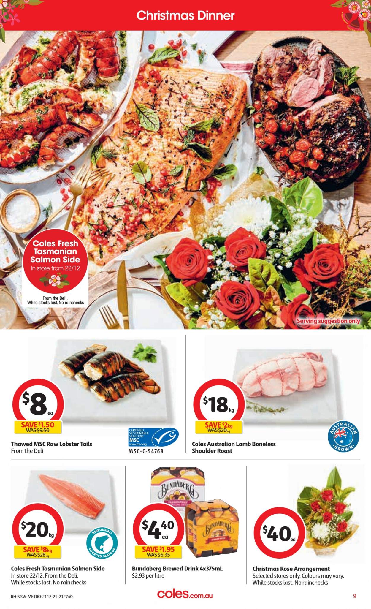 Coles catalogue - 21 Dec 2021 - 24 Dec 2021. Page 9