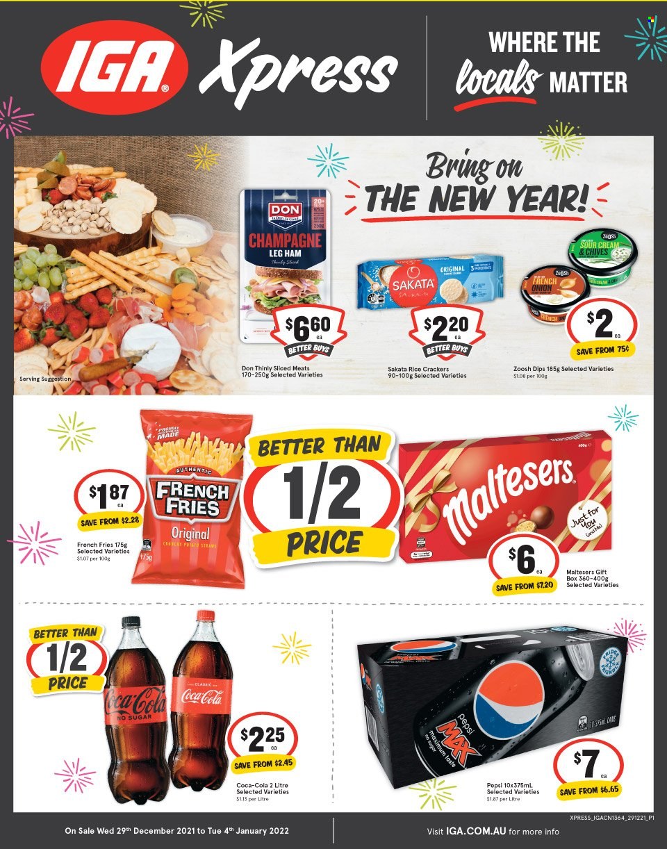 IGA Xpress catalogue - 29 Dec 2021 - 4 Jan 2022. Page 1
