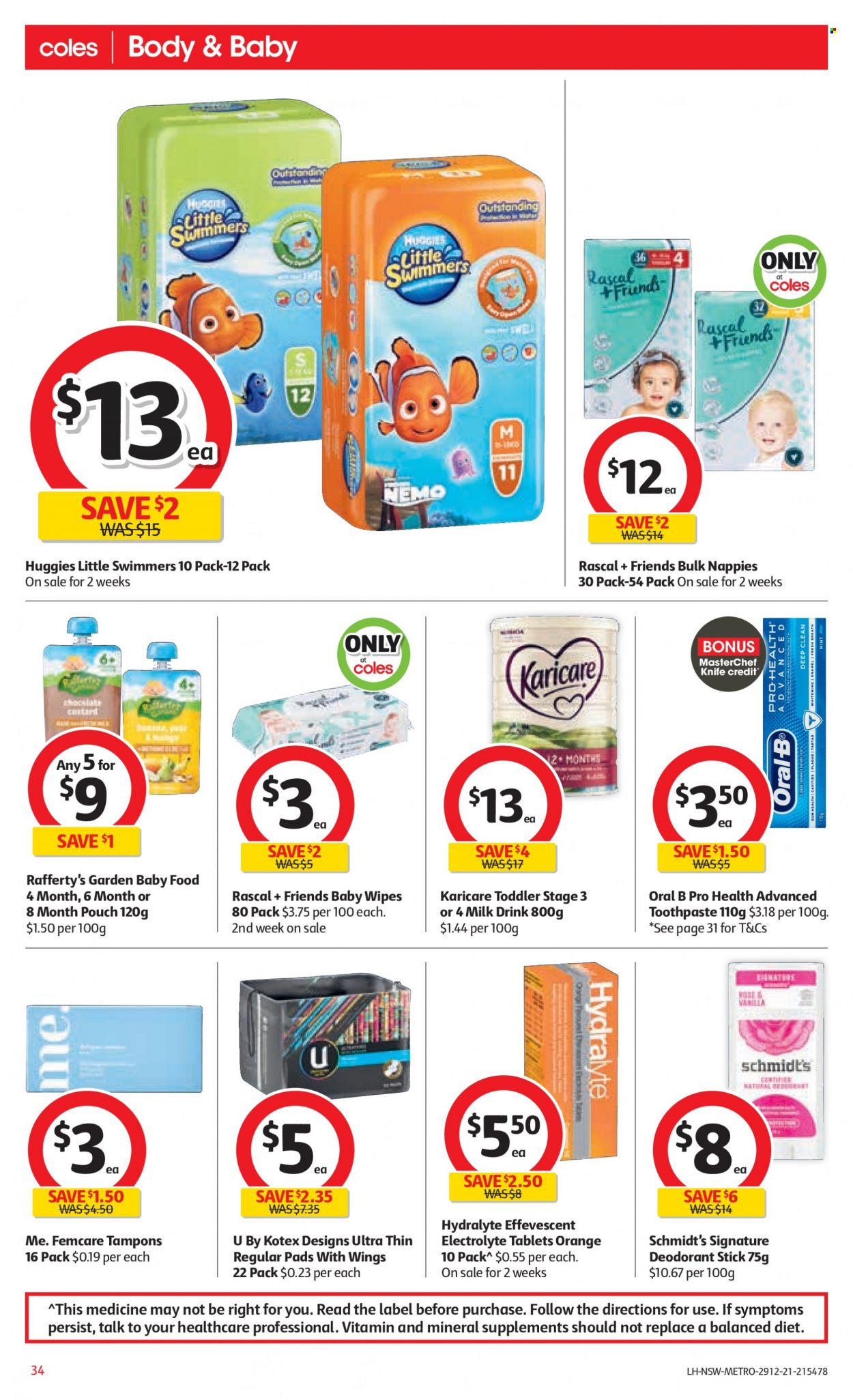 Coles catalogue - 29 Dec 2021 - 4 Jan 2022. Page 34
