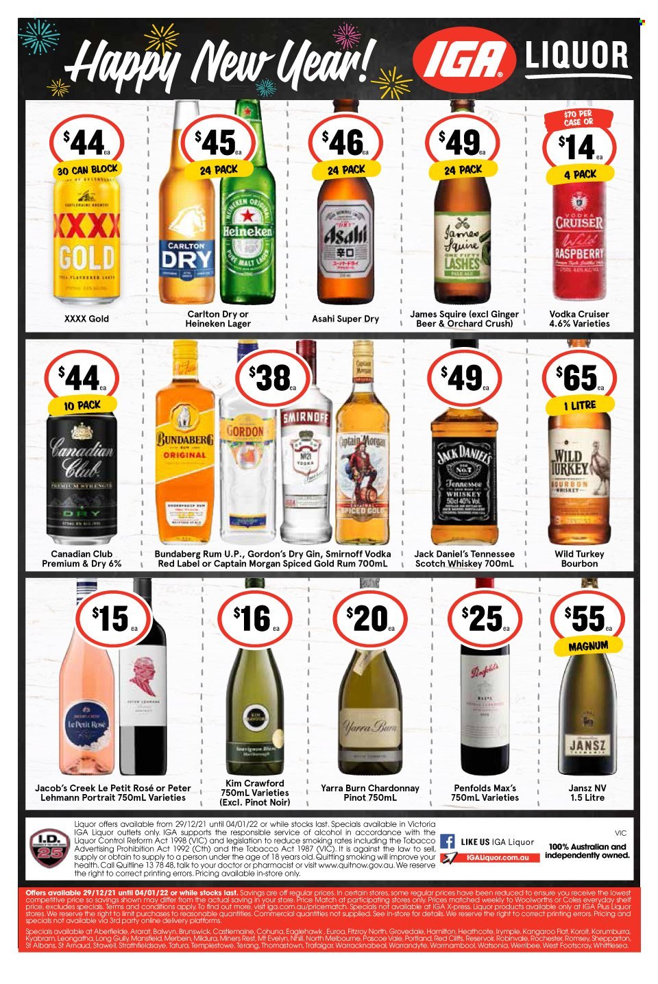IGA LIQUOR catalogue - 29 Dec 2021 - 4 Jan 2022. Page 1