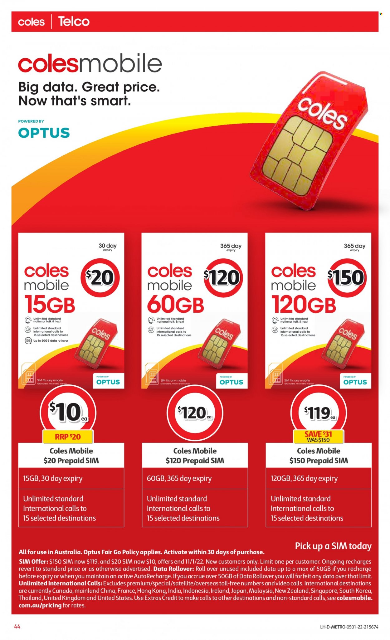 Coles catalogue - 5 Jan 2022 - 11 Jan 2022. Page 44