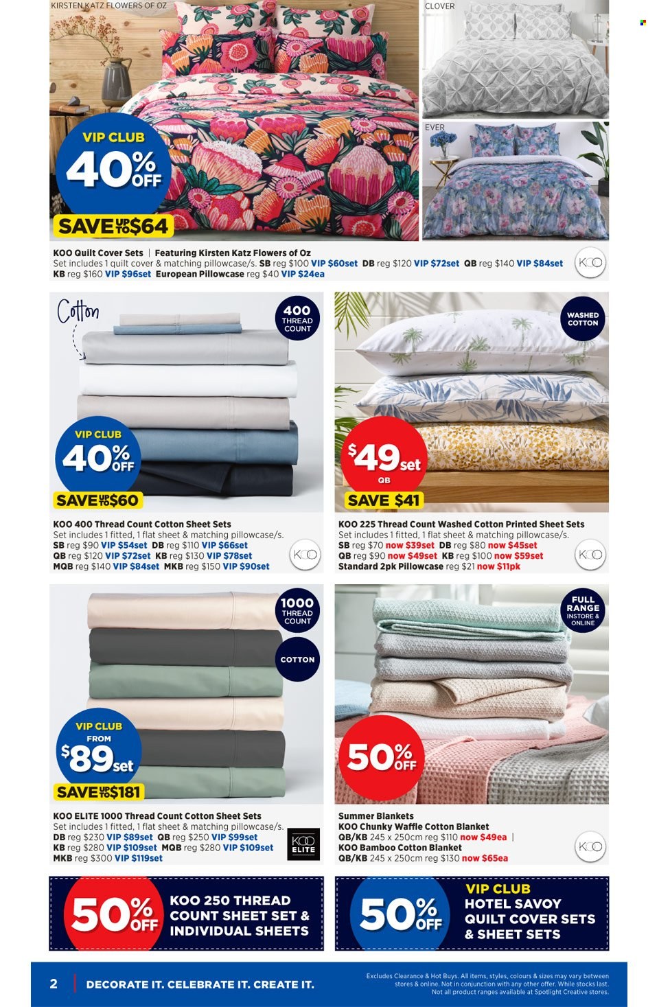 thumbnail - Spotlight Catalogue - 5 Jan 2022 - 16 Jan 2022 - Sales products - blanket, pillowcase, quilt. Page 2.