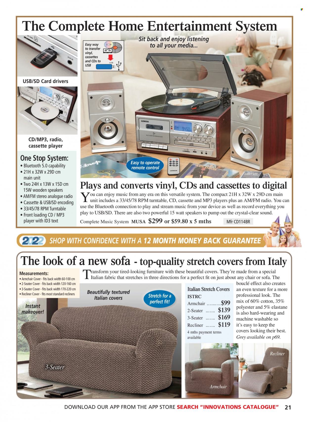 thumbnail - Innovations Catalogue - Sales products - radio, mp3 player, speaker, remote control. Page 21.