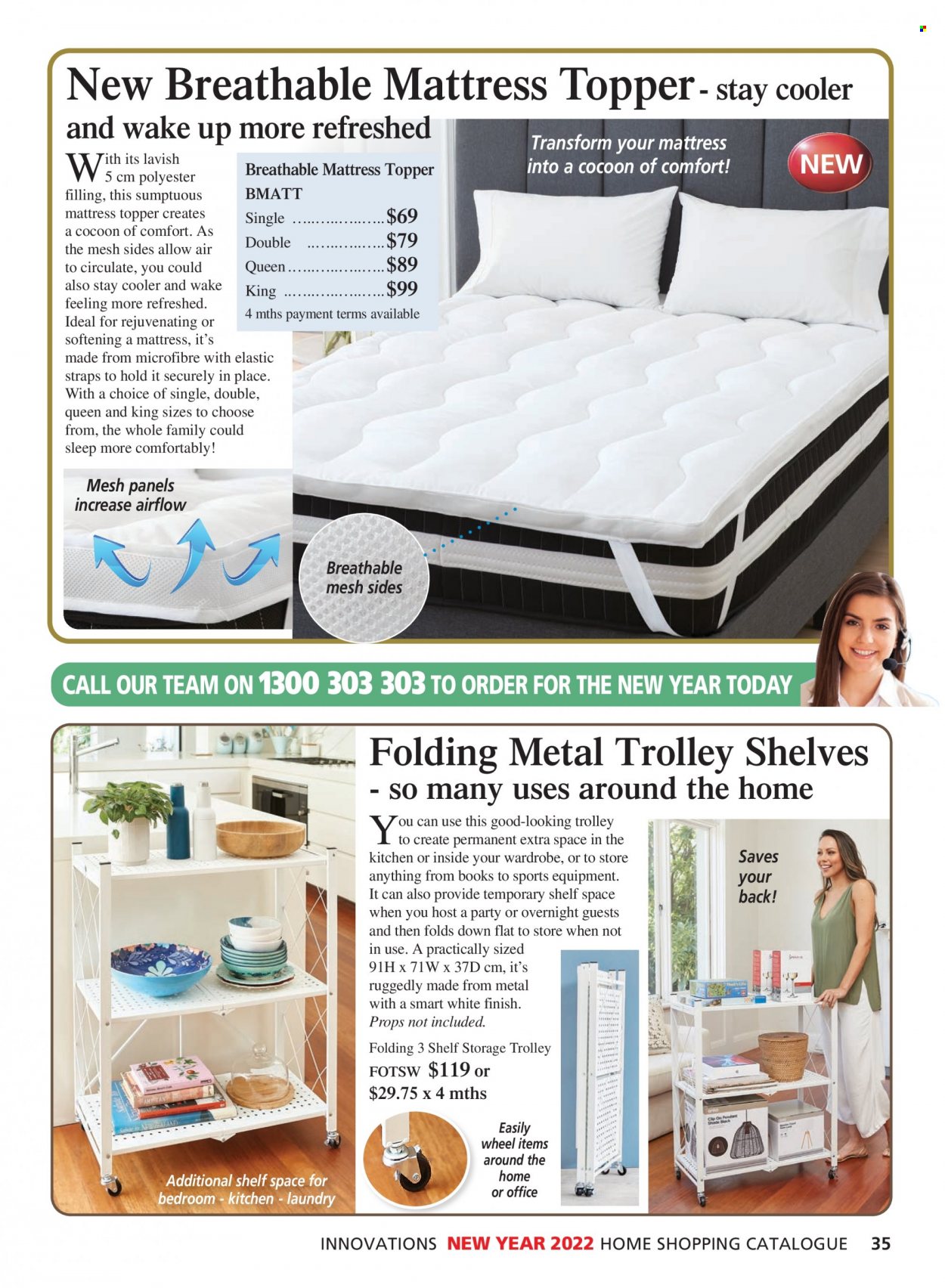 thumbnail - Innovations Catalogue - Sales products - trolley, book, topper, mattress protector. Page 35.