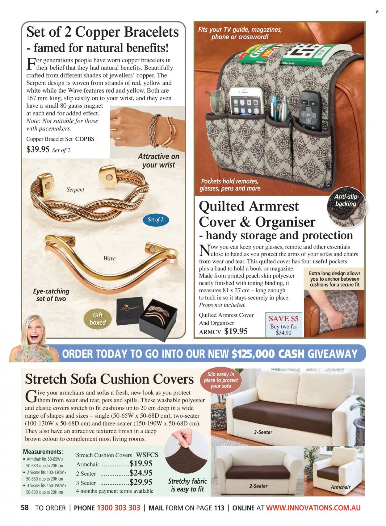 thumbnail - Innovations Catalogue - Sales products - book, cushion, Anchor, bracelet. Page 58.