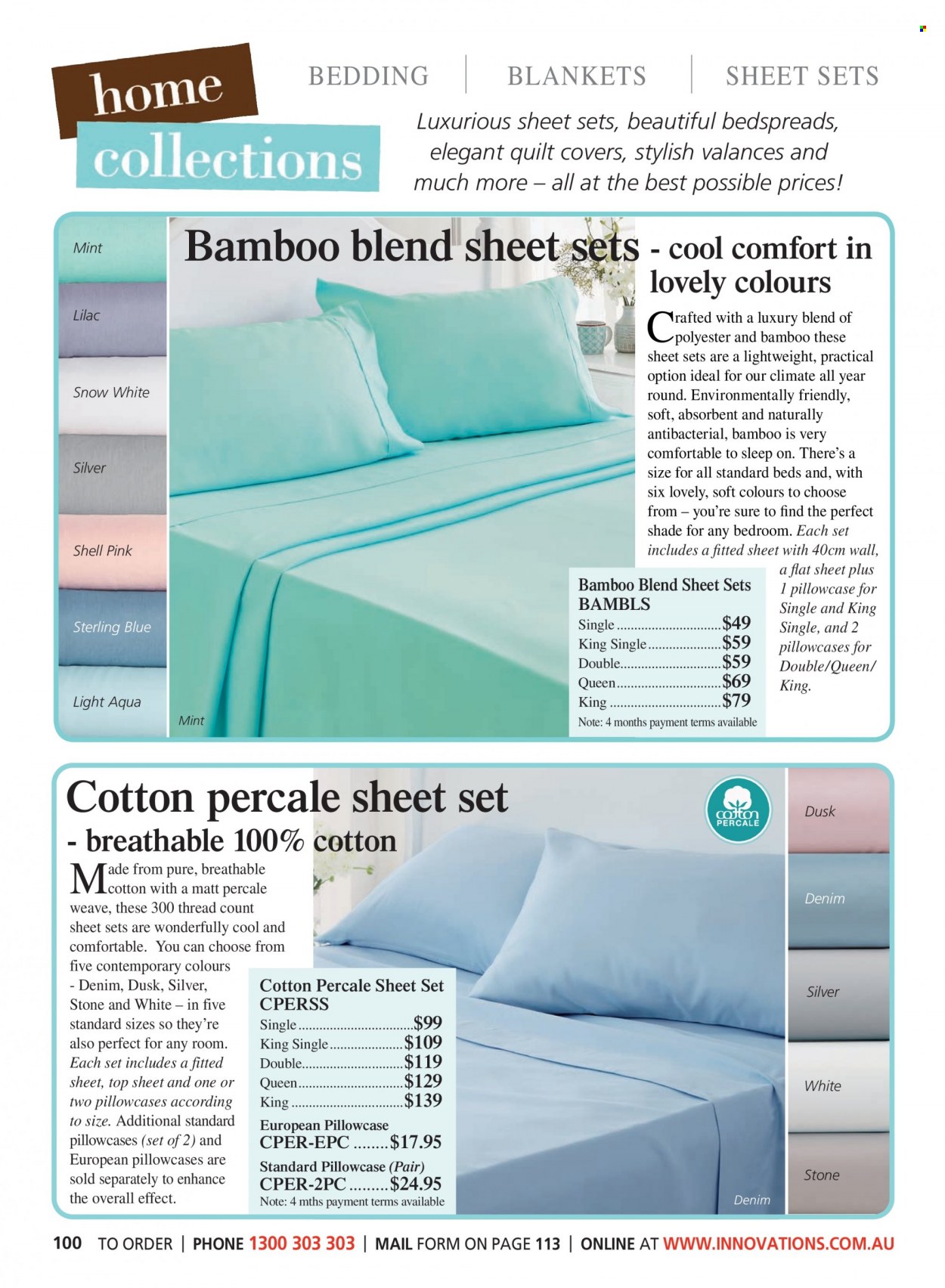 thumbnail - Innovations Catalogue - Sales products - bedding, bedspread, blanket, pillowcase, quilt, quilt cover set. Page 100.