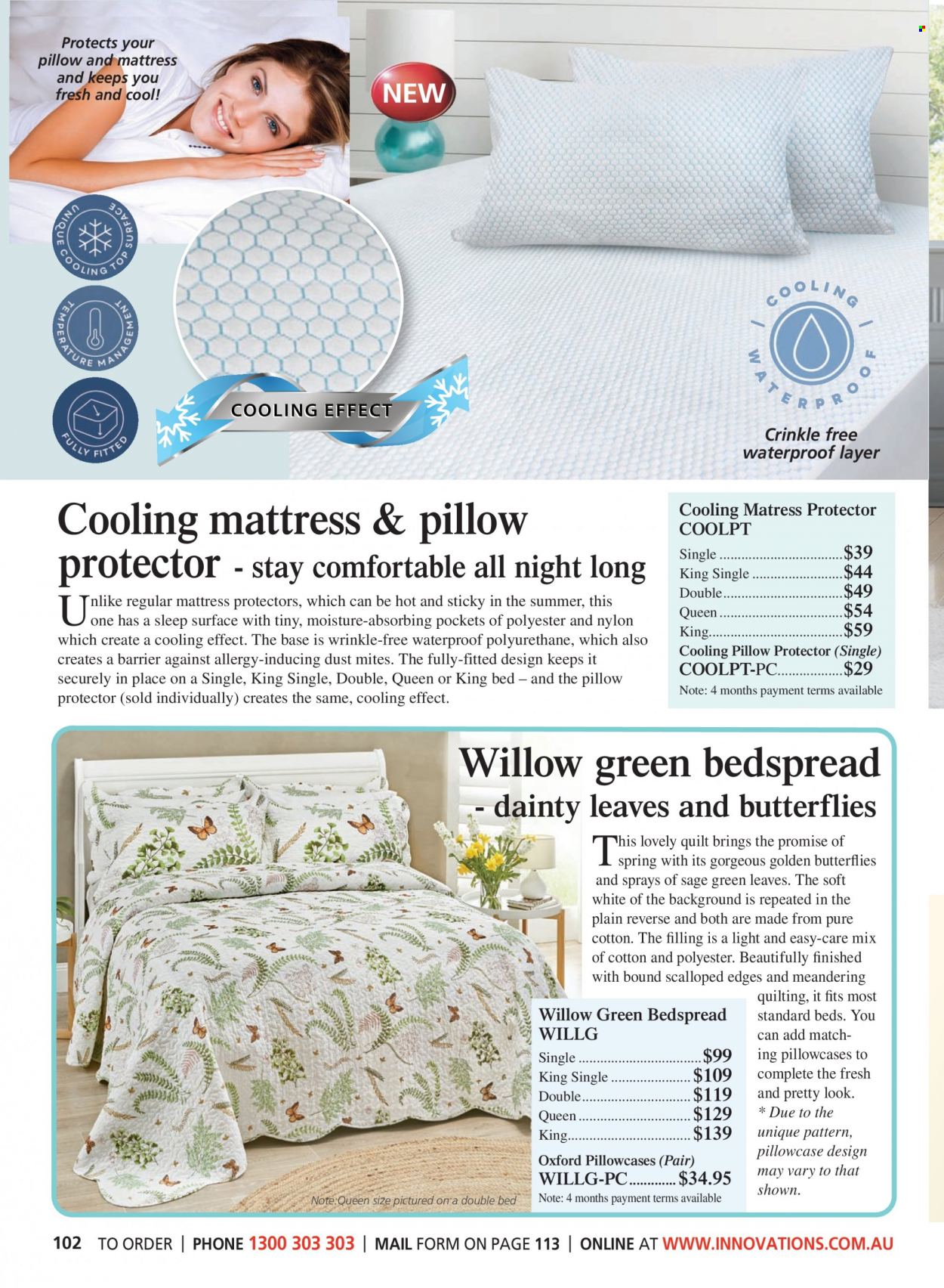 thumbnail - Innovations Catalogue - Sales products - bedspread, pillow, pillowcase, quilt, mattress protector. Page 102.