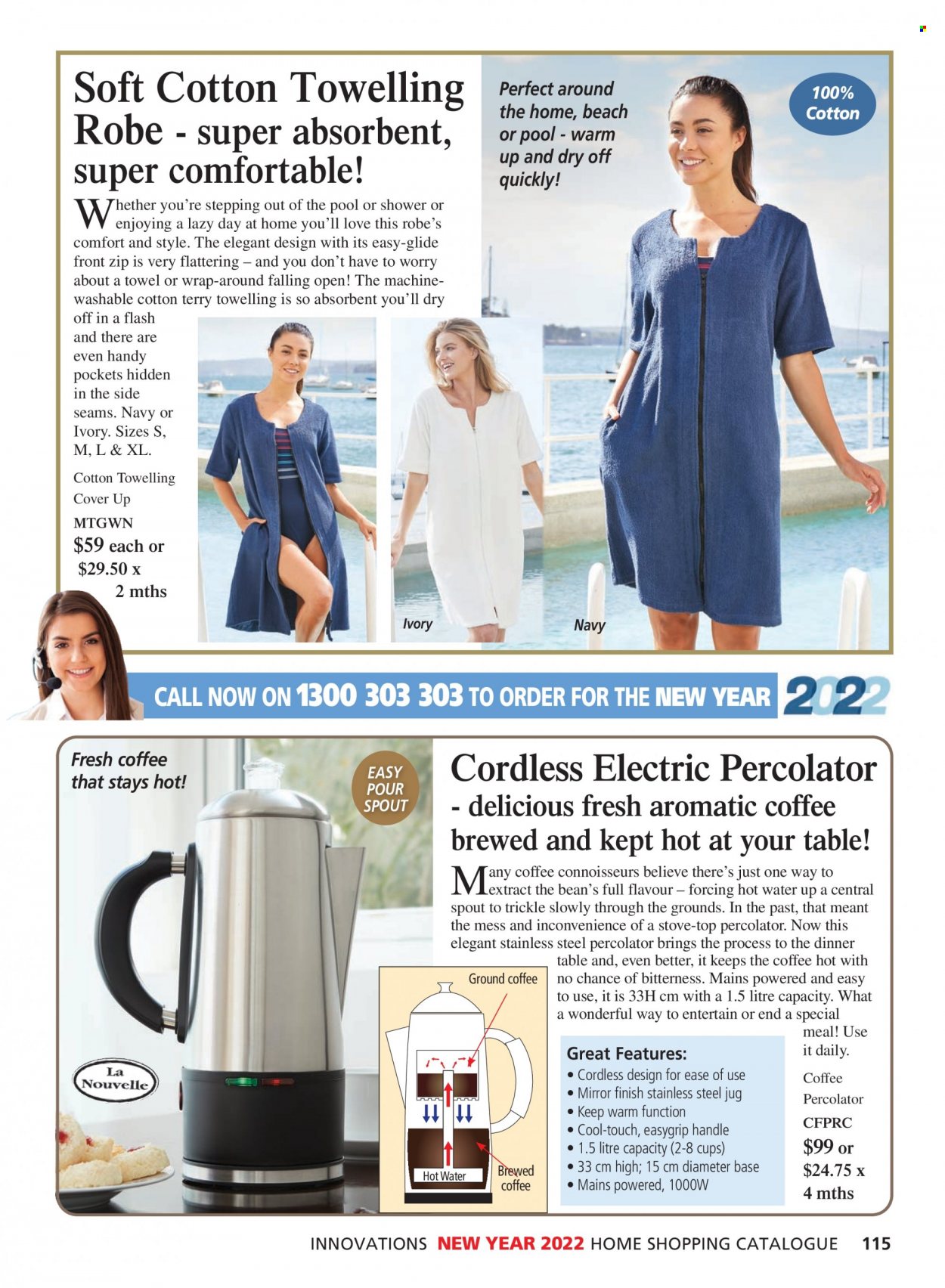 thumbnail - Innovations Catalogue - Sales products - cup, towel, costume, robe. Page 115.