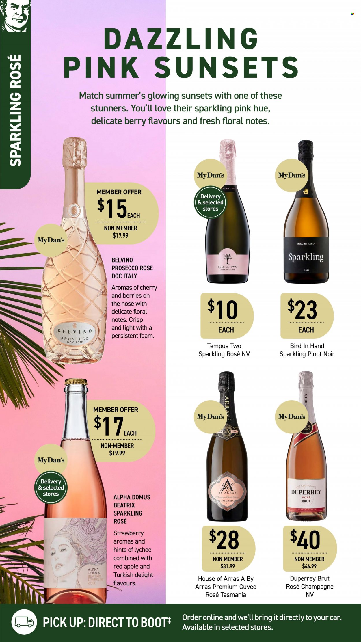 thumbnail - Dan Murphy's Catalogue - 13 Jan 2022 - 26 Jan 2022 - Sales products - red wine, champagne, prosecco, wine, Pinot Noir, Cuvée, rosé wine. Page 7.